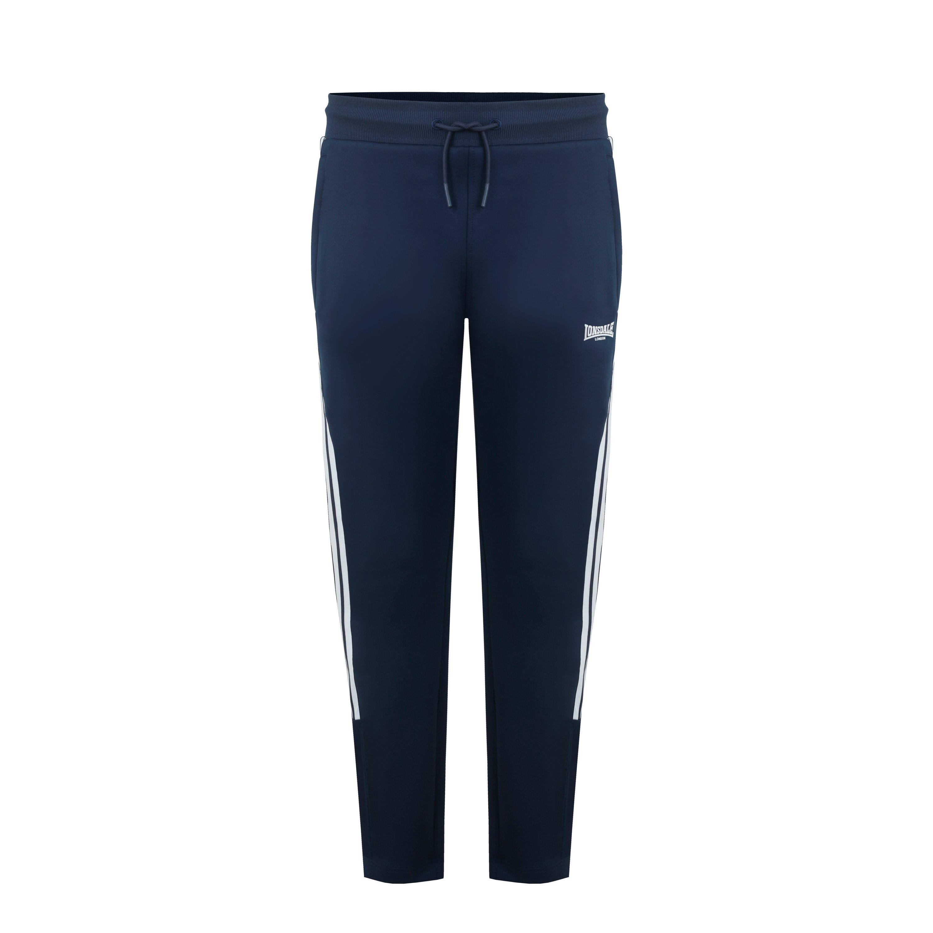 Lonsdale Men's 2 Stripe Tapered Pant - Navy - M