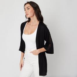 Be You Ladies Lace Detail Cardigan