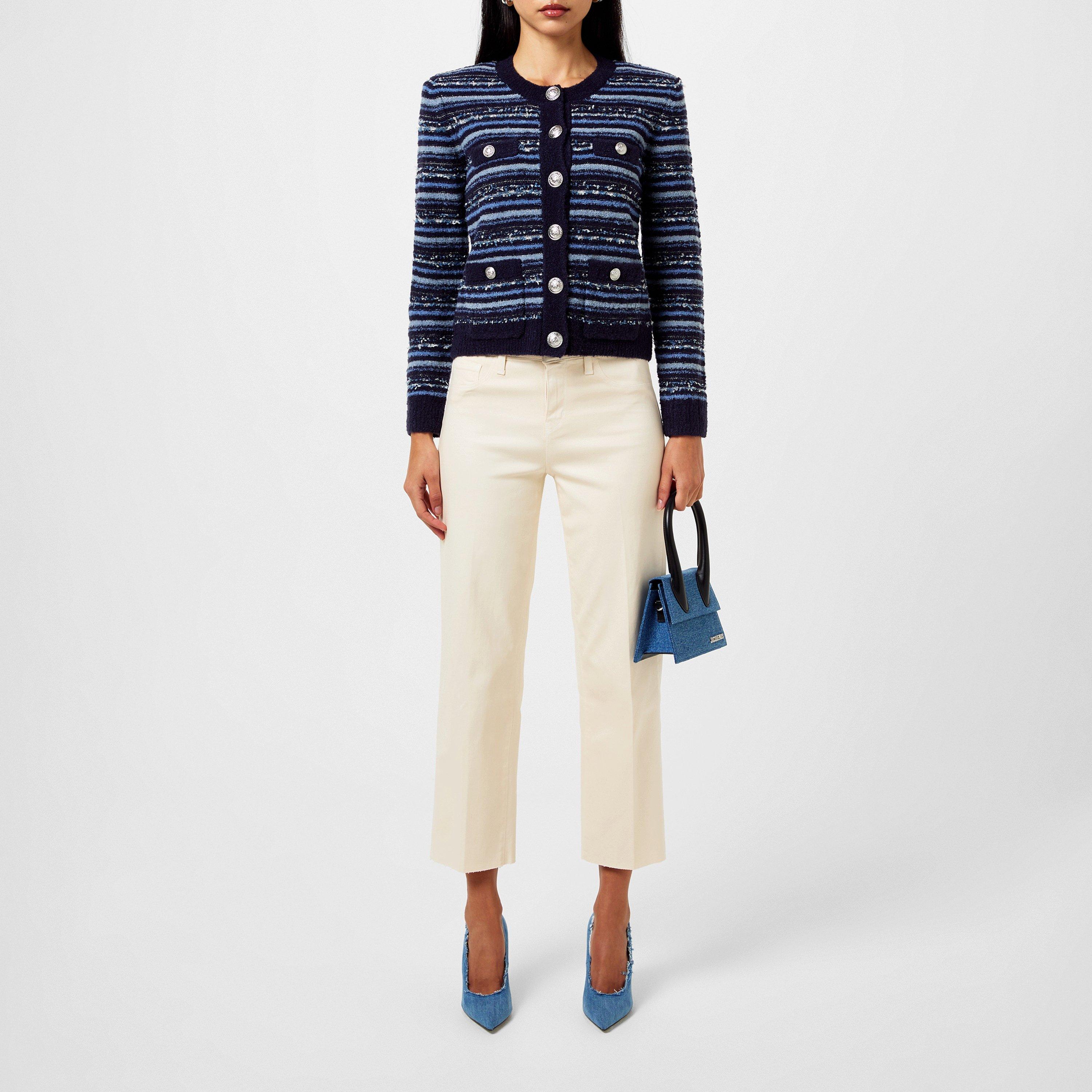 Blue Multi - LAgence - Women's Woodson Knitted Cardigan - 4