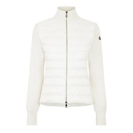 Moncler WomenS Logo Padded Wool Cardigan