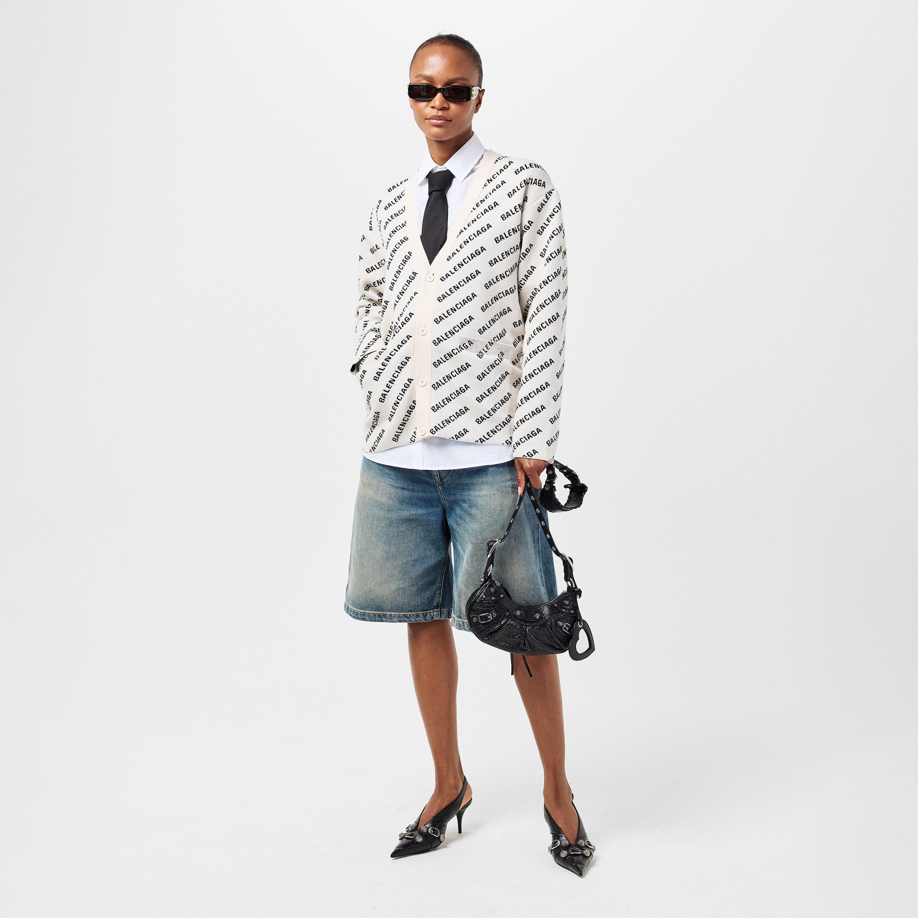 Balenciaga Logo Jacquard Print Cardigan | Cruise Fashion
