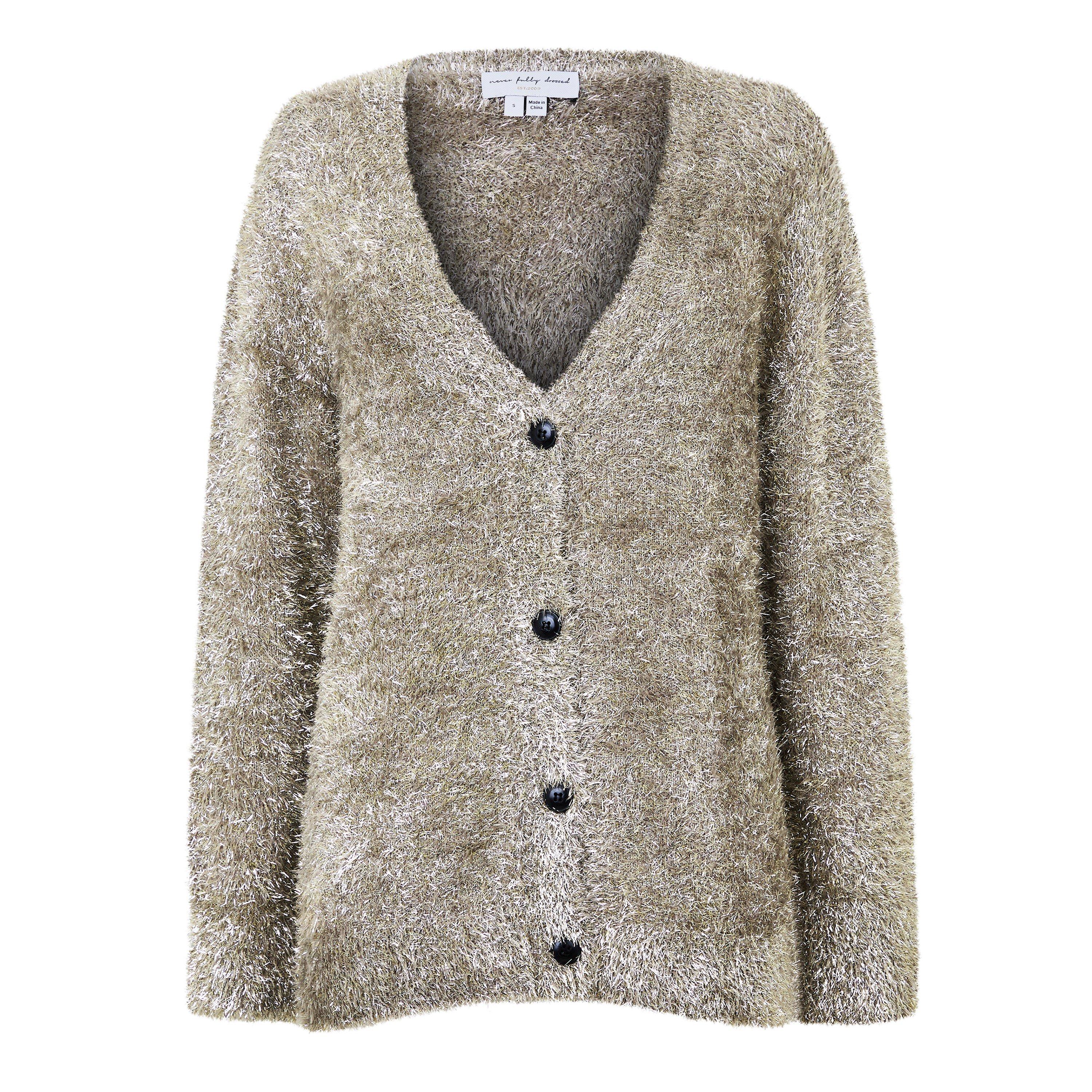 Gunmetal - Never Fully Dressed - Metallic Knit Cardigan - 1