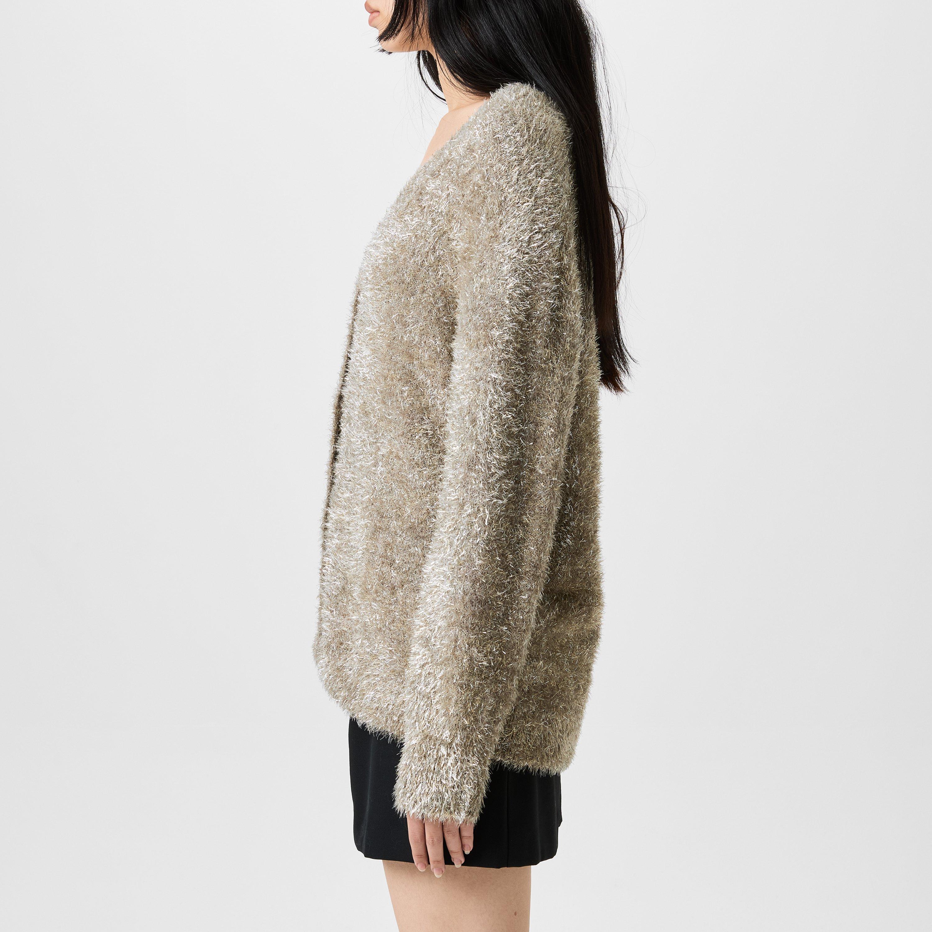 Gunmetal - Never Fully Dressed - Metallic Knit Cardigan - 5