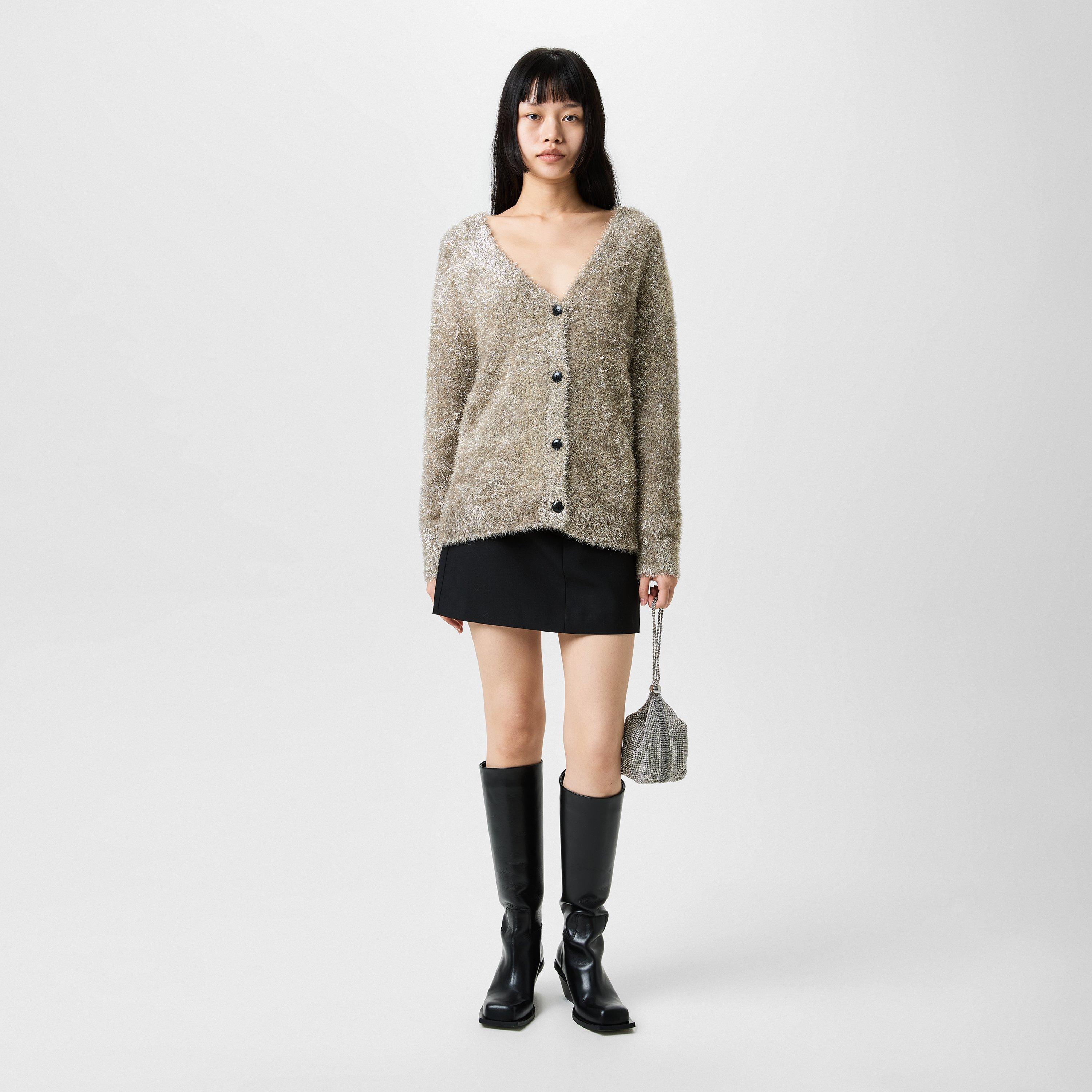 Gunmetal - Never Fully Dressed - Metallic Knit Cardigan - 6