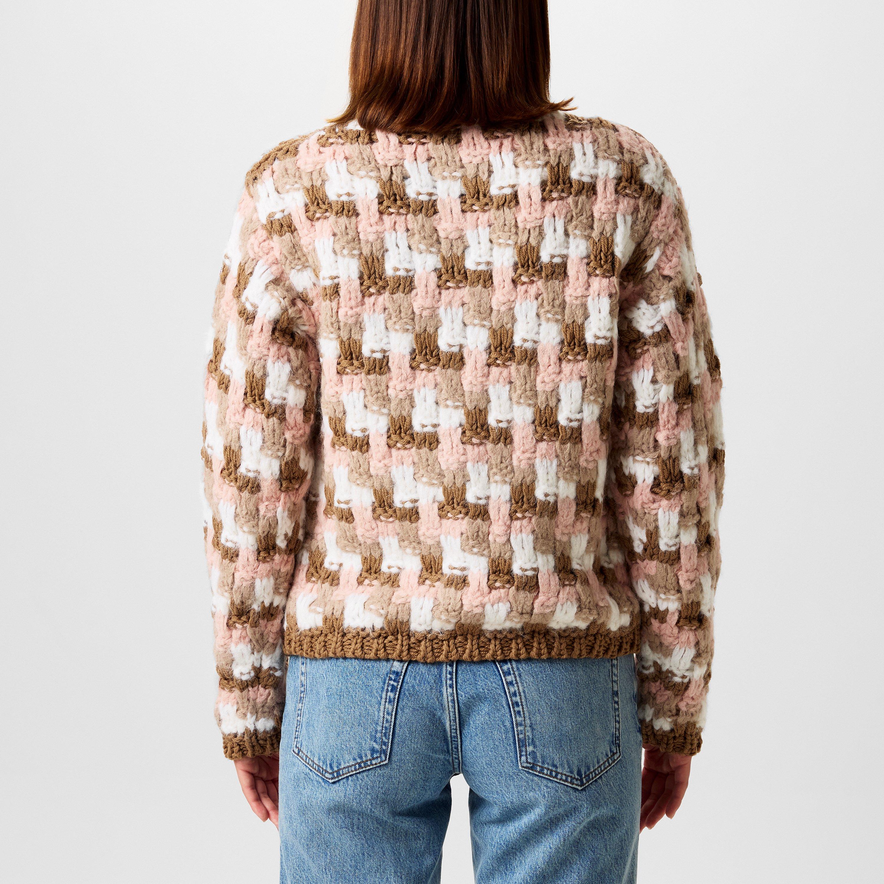 Pink Chk P52 - Moncler Grenoble - Patterned Cardigan - 3