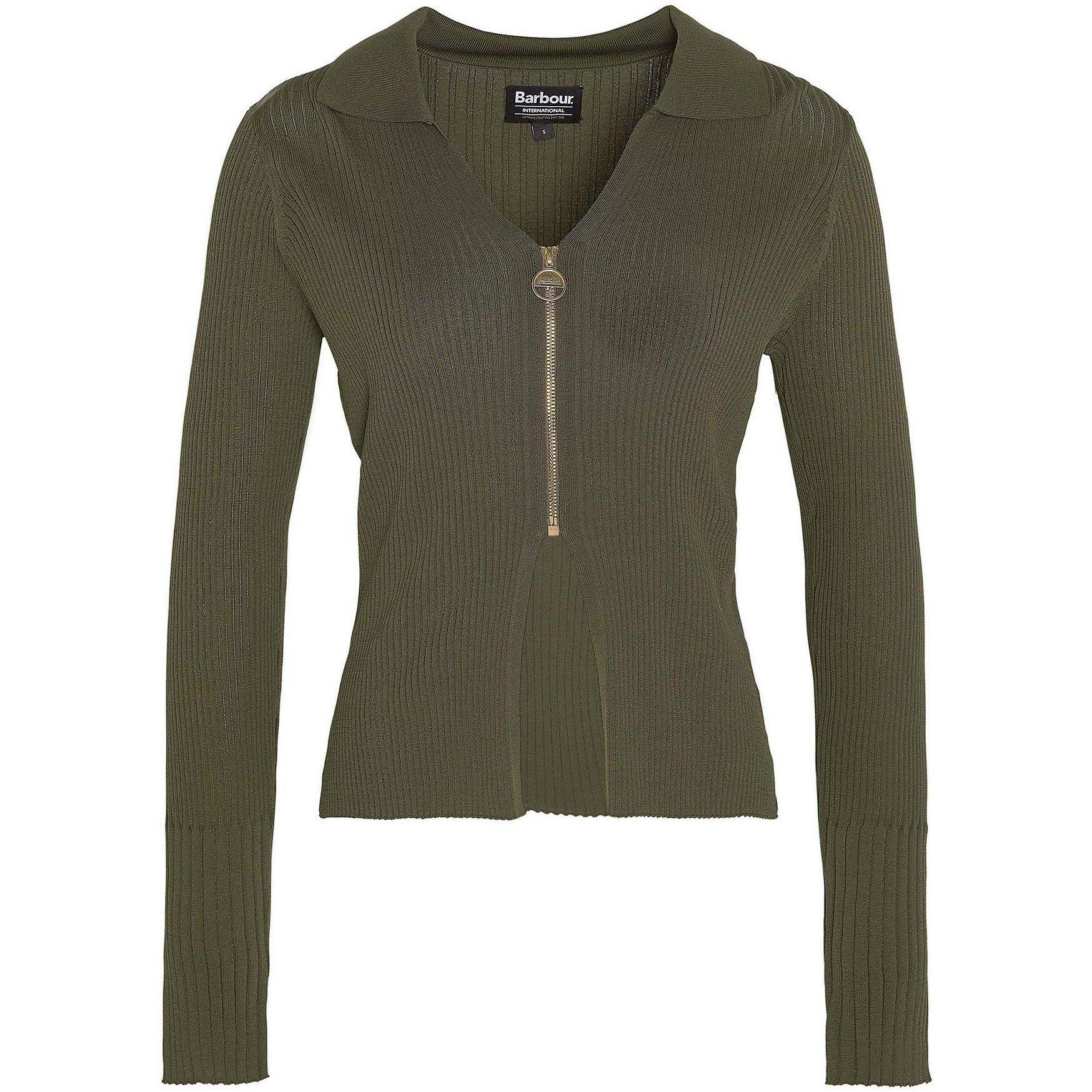 Empire Green - Barbour International - Mondale Zip-Up Cardigan - 7