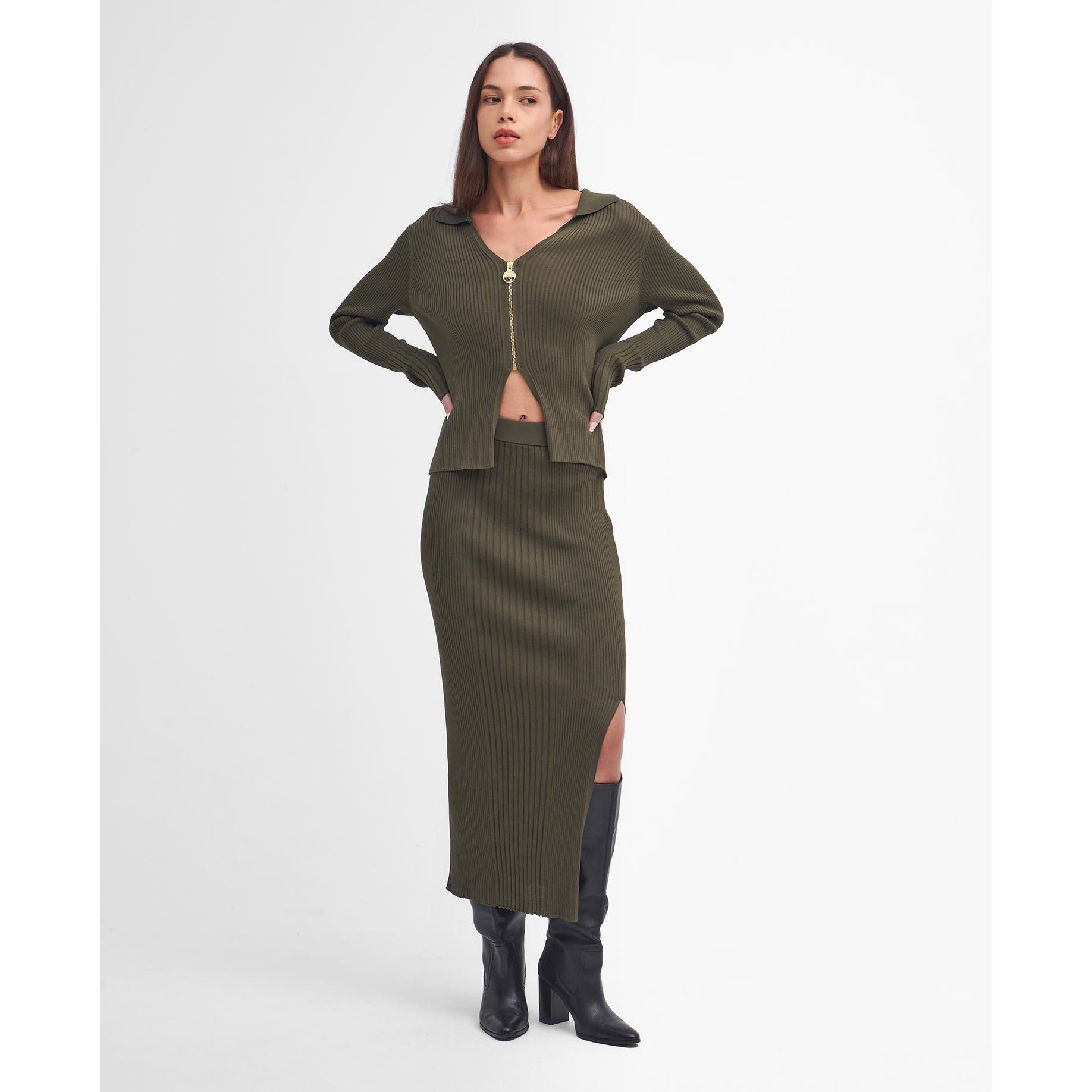 Empire Green - Barbour International - Mondale Zip-Up Cardigan - 3