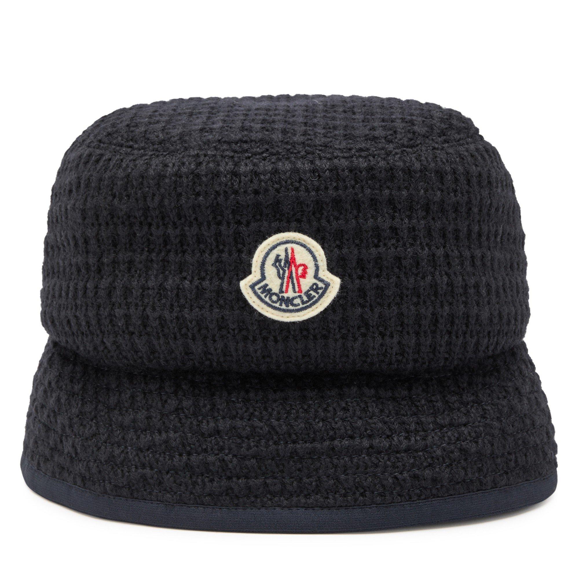 NAVY - Moncler - MONC LOGO BUCKET HAT - 1