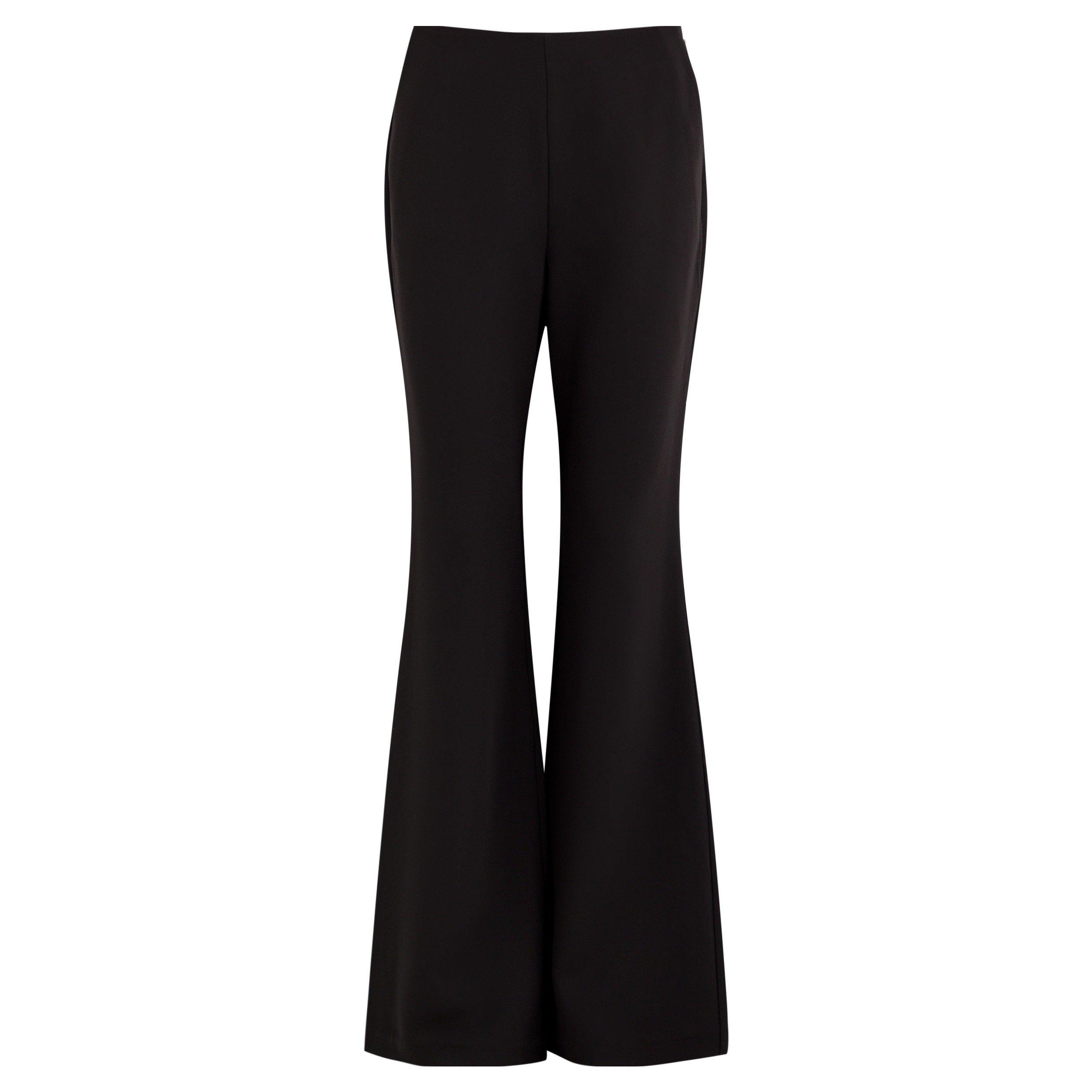 BLACK - Roland Mouret - FIT AND FLARE HEAVY CADY TROUS