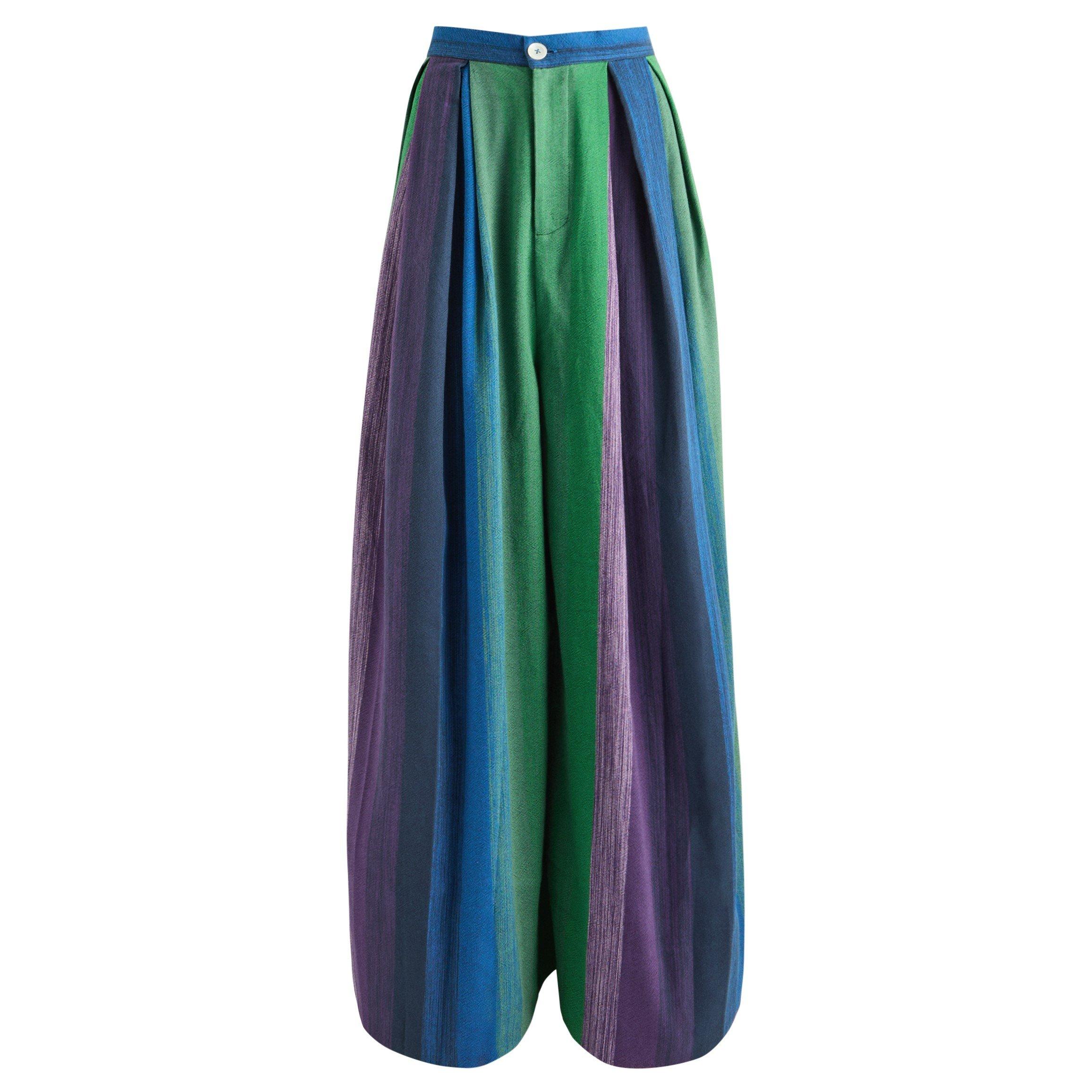 MULTICOLOURED 1 - Marrakshi - HIGH WAISTED PLEATED TROUSERS