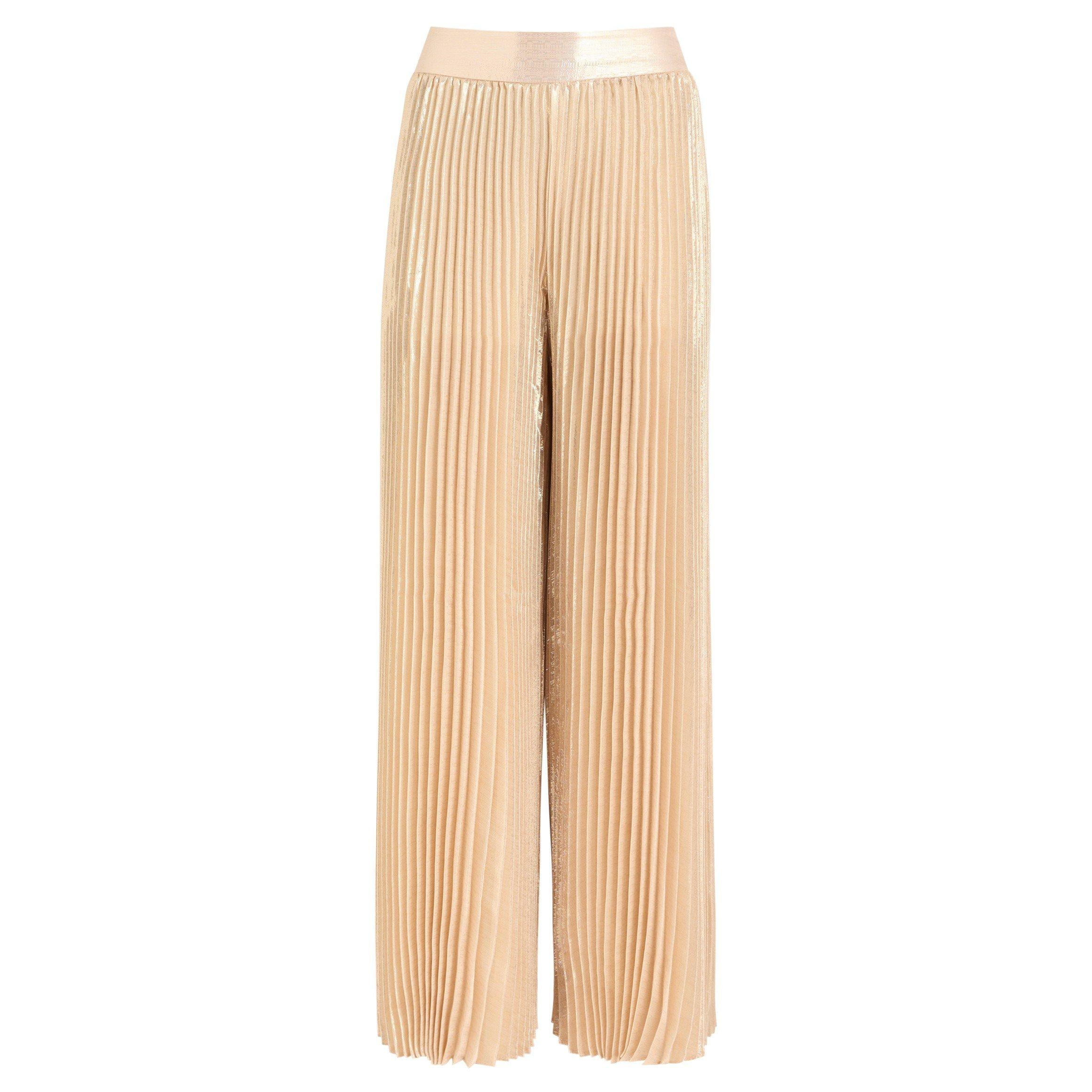 GOLD - Alice And Olivia - TR ROSALIE LUREX PLEAT TROUSER