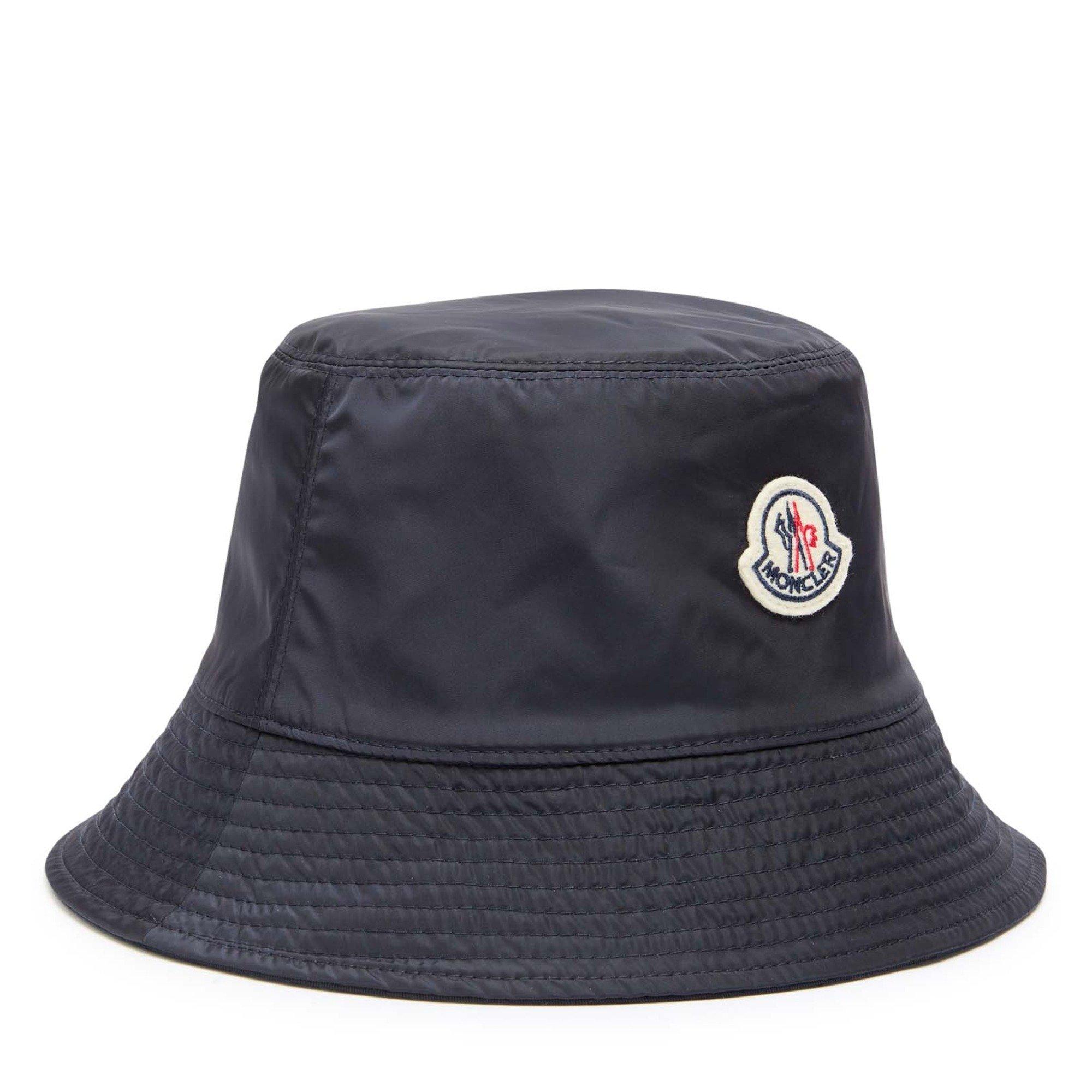 NAVY - Moncler - Men's Mon Badge Cotton Bucket Hat - 3