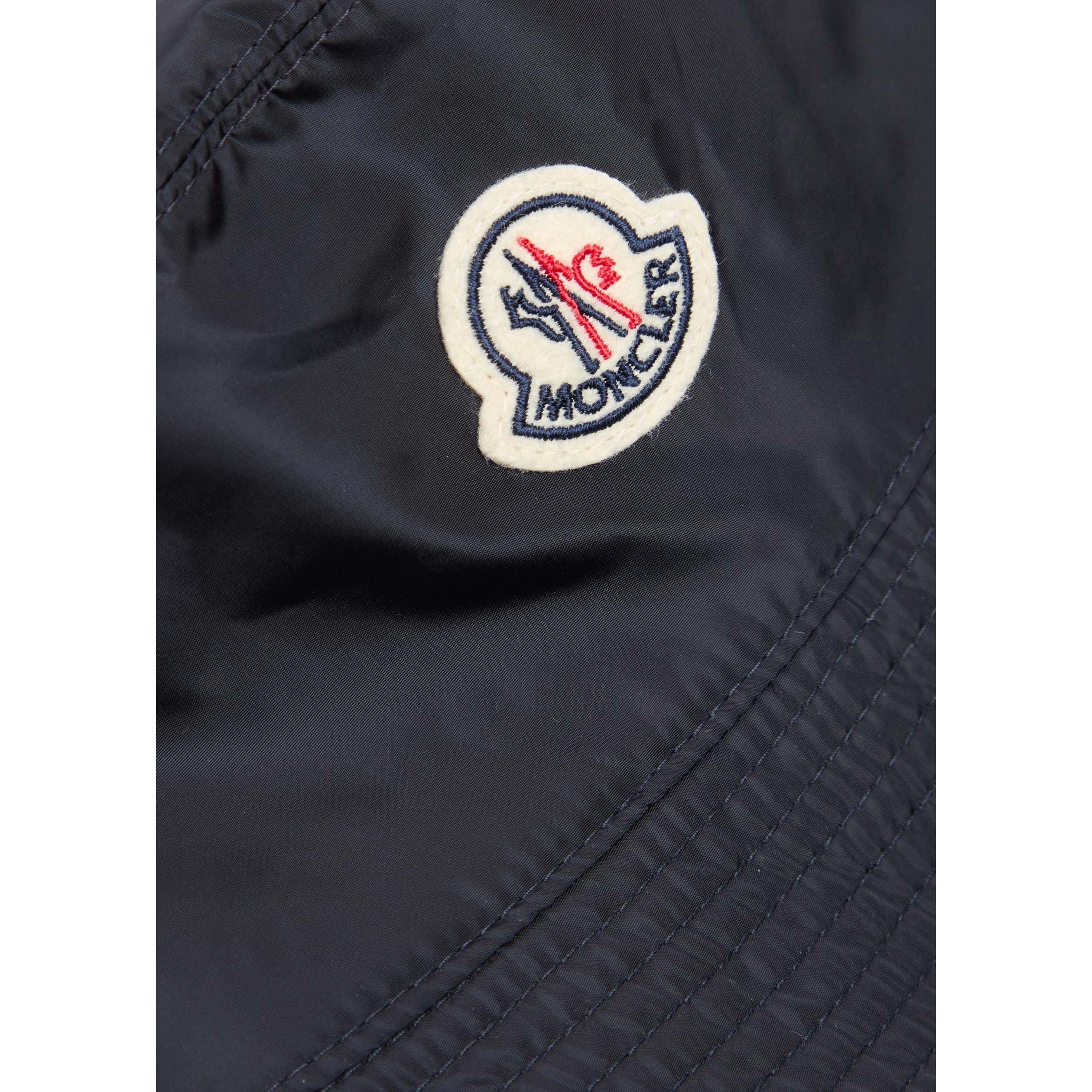 NAVY - Moncler - Men's Mon Badge Cotton Bucket Hat - 4