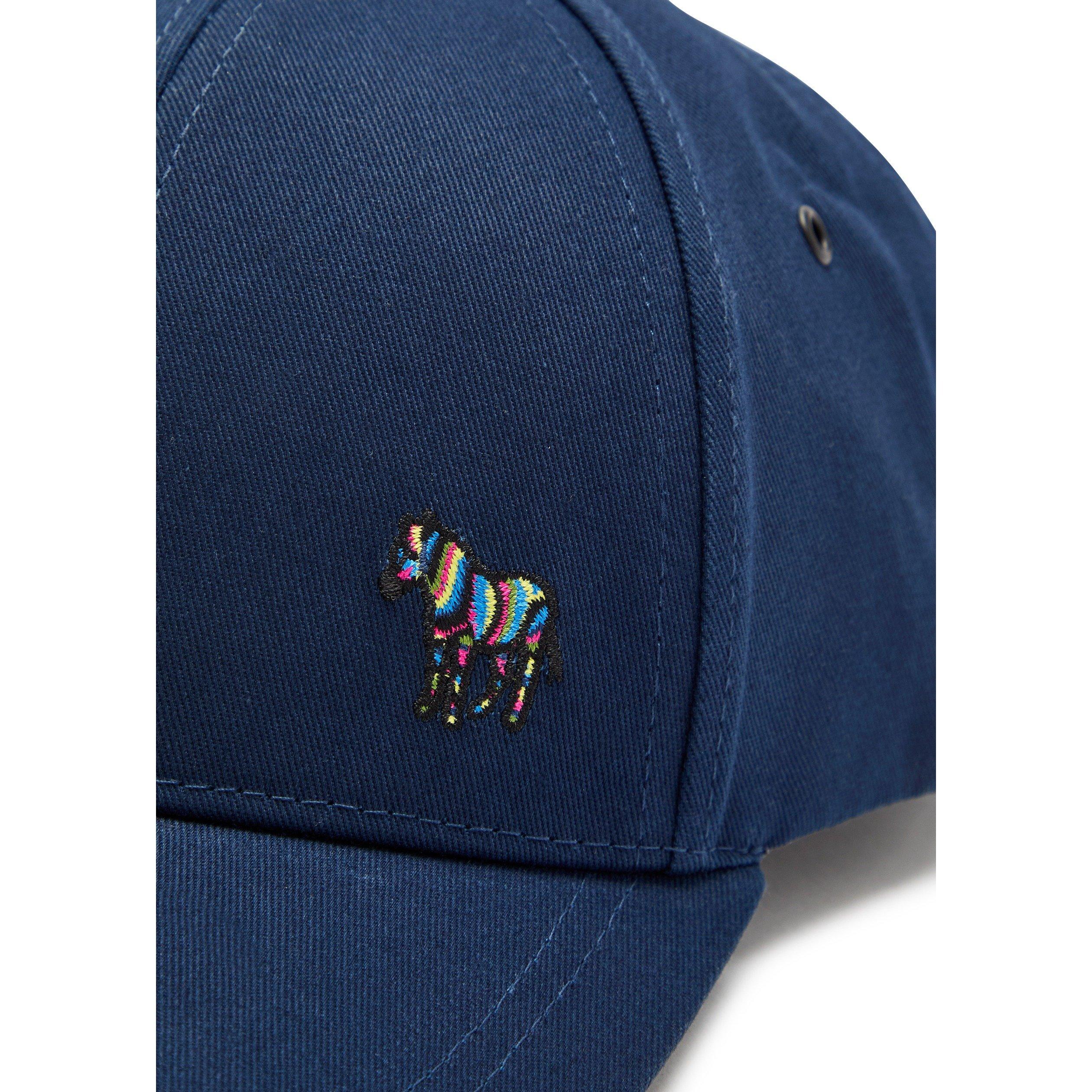 BLUE - Paul Smith - Men's Zebra Embroidered Cotton Baseball Cap - 4