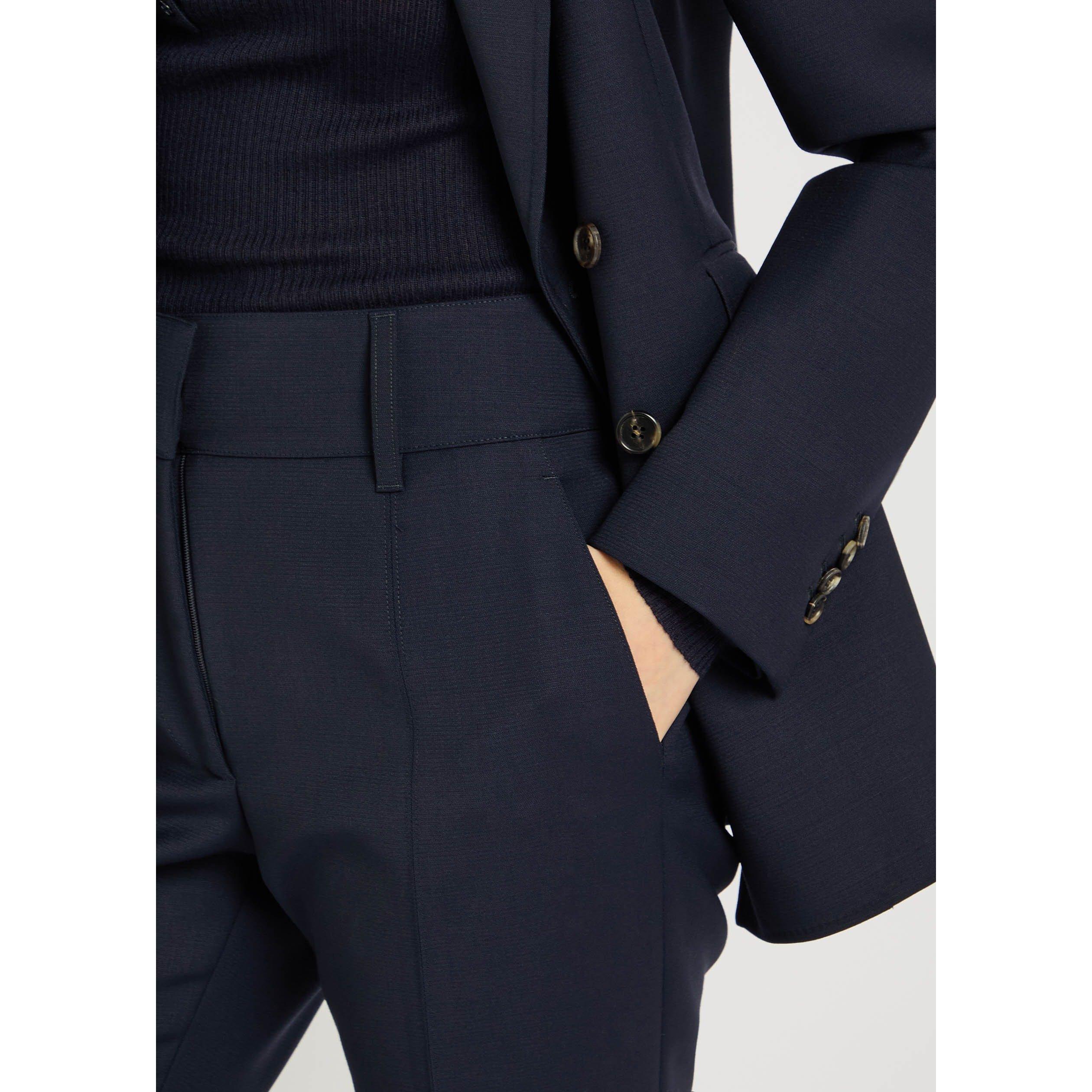 NAVY - Gabriela Hearst - Women's Rhein Wool Flared Trousers - 4