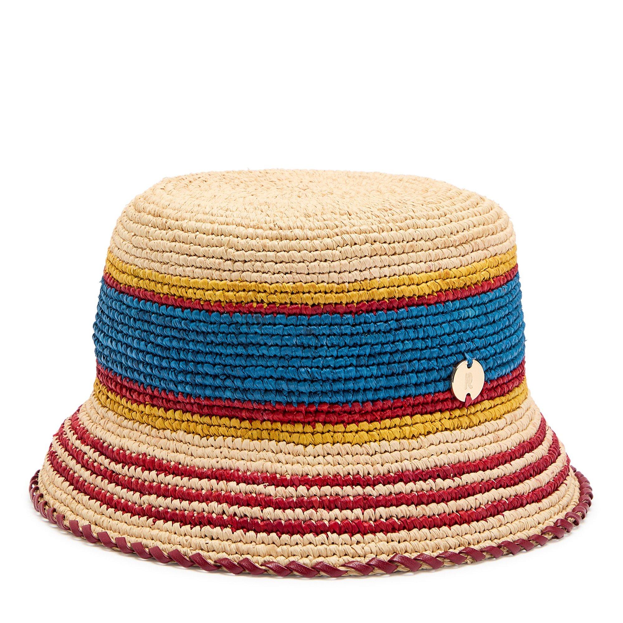 MULTICOLOURED - Rabanne - STRIPED RAFFIA HAT