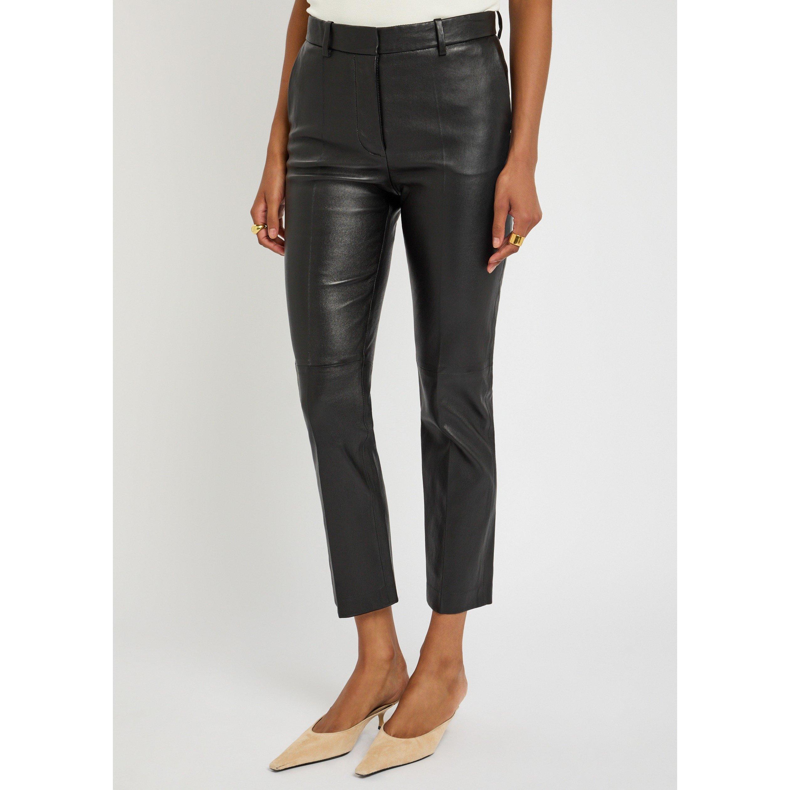 BLACK - Joseph - TR COLEMAN PANT LEATHER STRETC - 2