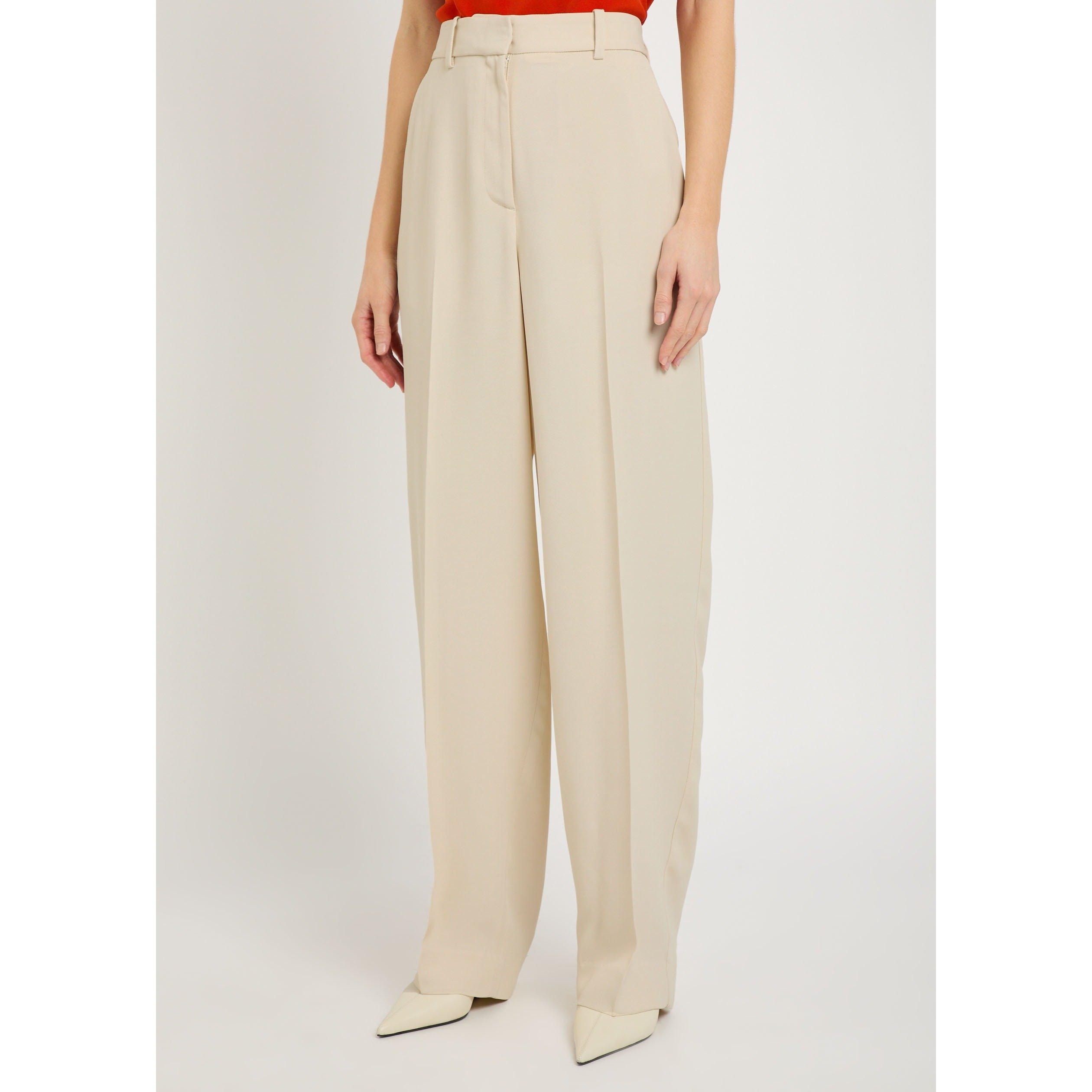 OFF WHITE - Unknown - Women's Carolyn High-Rise Straight Leg Tailored Trousers - 2