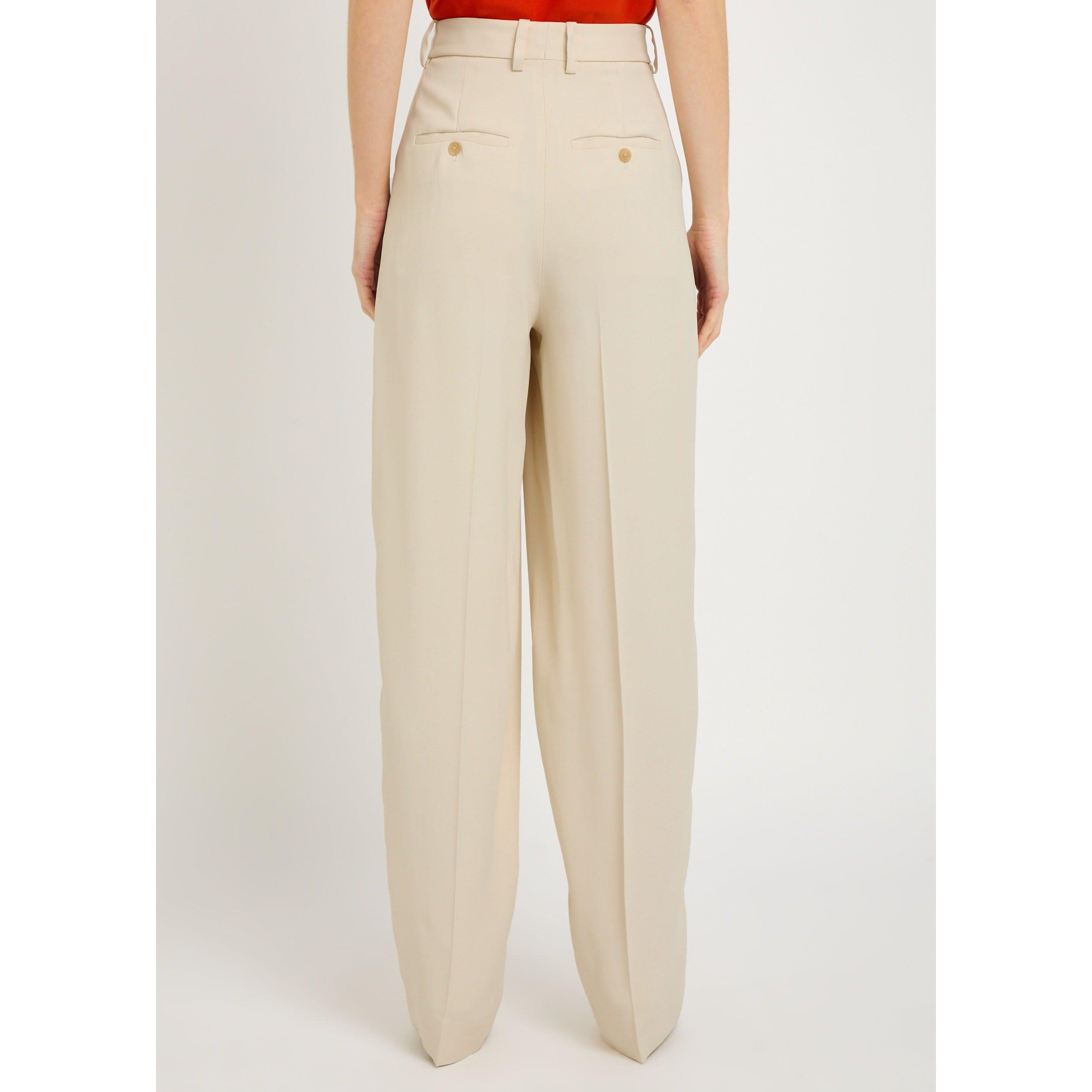OFF WHITE - Unknown - Women's Carolyn High-Rise Straight Leg Tailored Trousers - 3