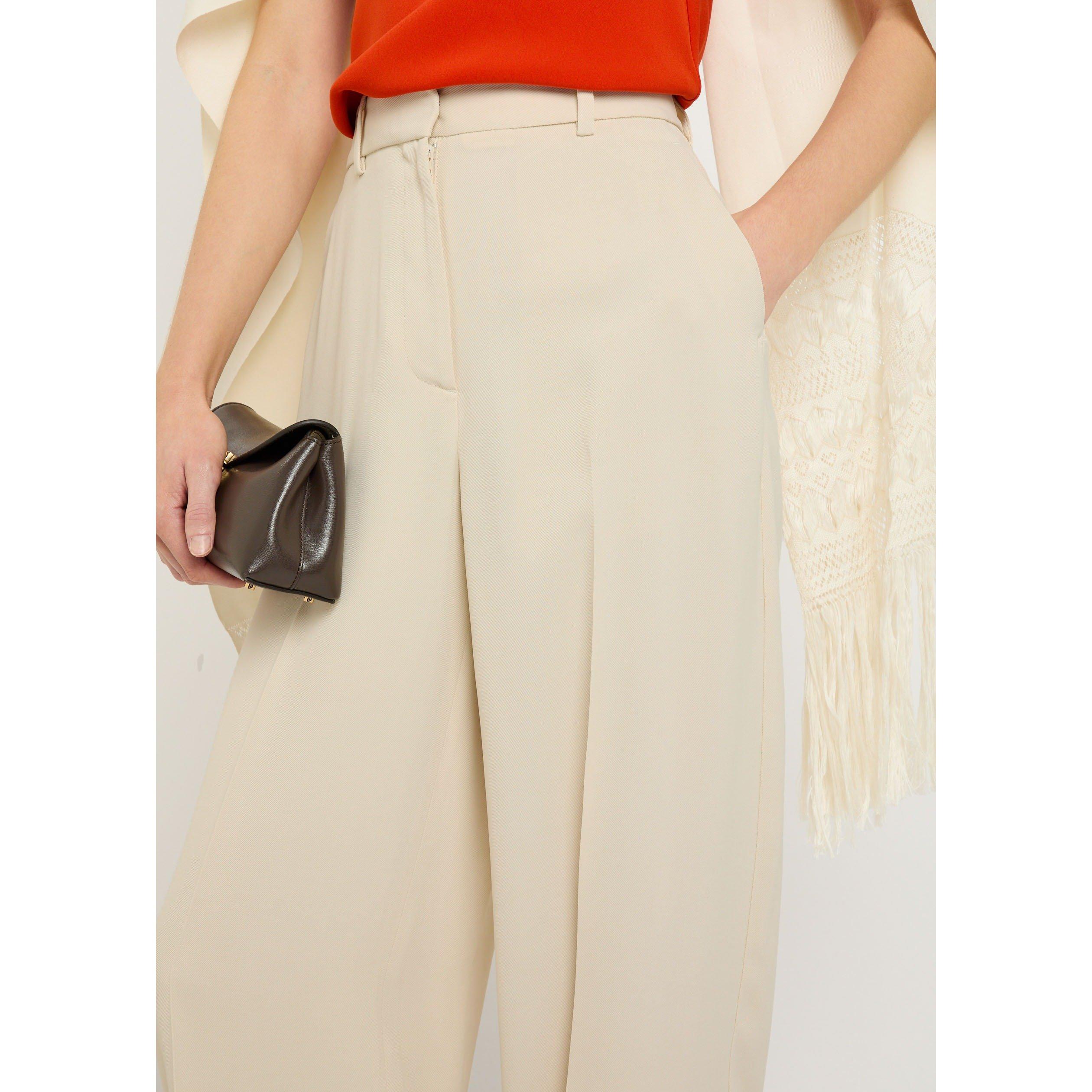 OFF WHITE - Unknown - Women's Carolyn High-Rise Straight Leg Tailored Trousers - 4