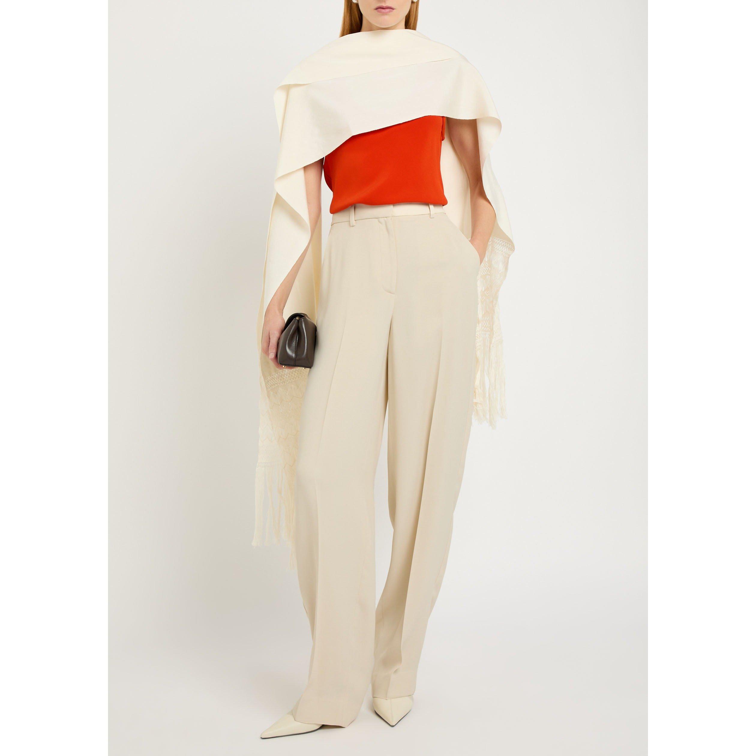 OFF WHITE - Unknown - Women's Carolyn High-Rise Straight Leg Tailored Trousers - 5