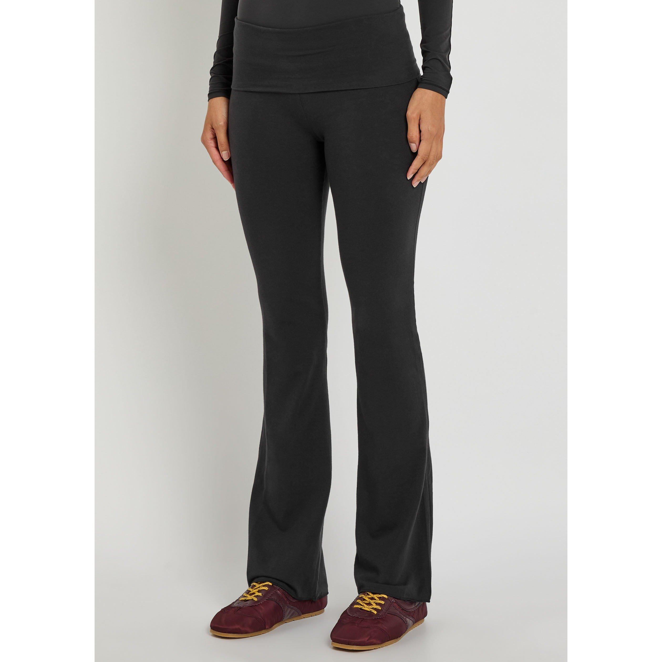 BLACK - SKIMS - TR COTTON JERSEY FOLDOVER PANT - 2