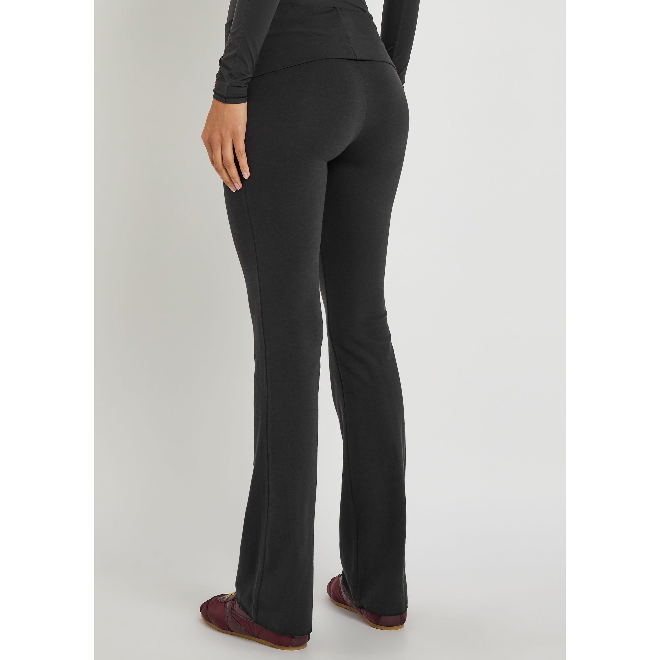 BLACK - SKIMS - TR COTTON JERSEY FOLDOVER PANT - 3