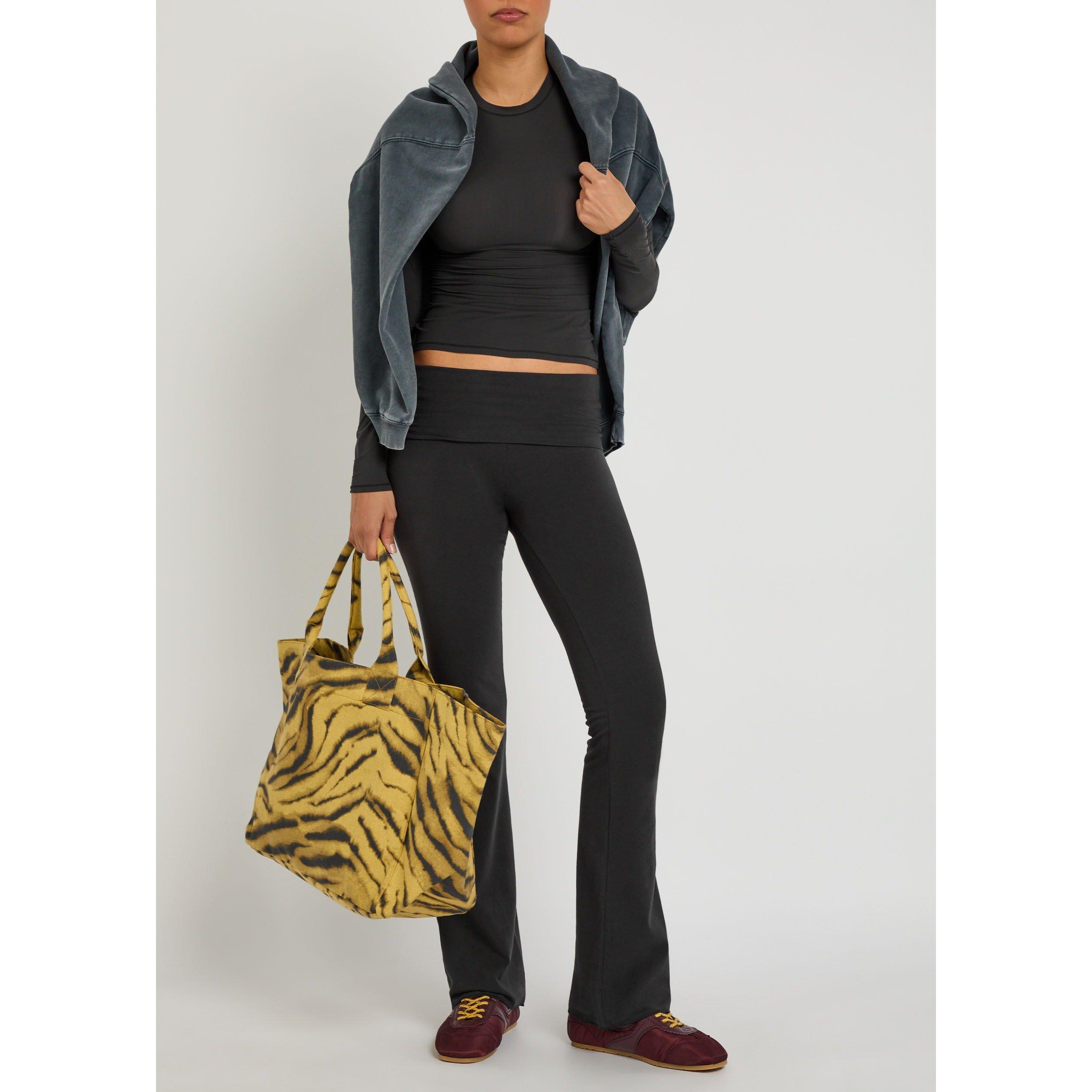 BLACK - SKIMS - TR COTTON JERSEY FOLDOVER PANT - 5