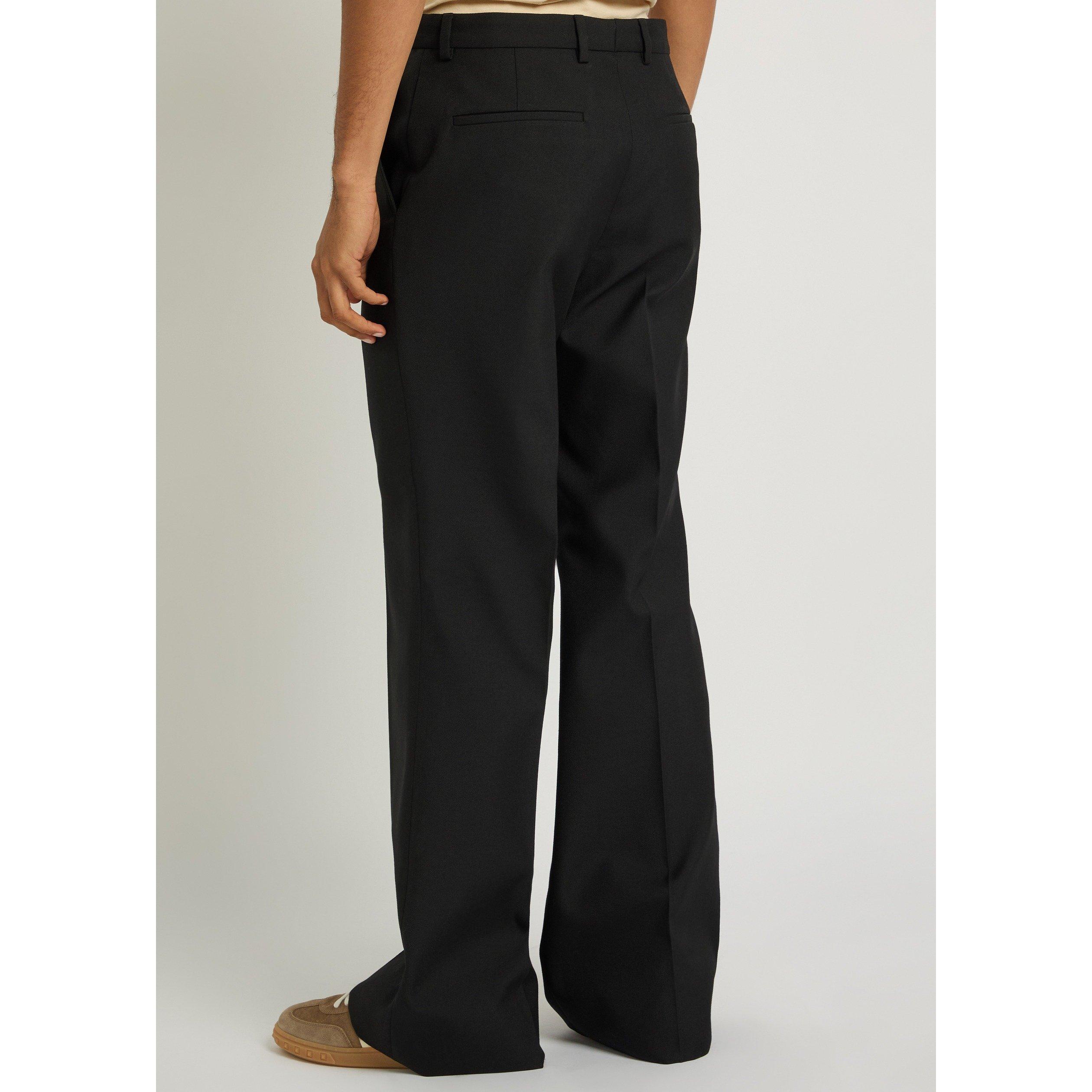 BLACK - Valentino - VAL WOOL POLY TROUSER - 3