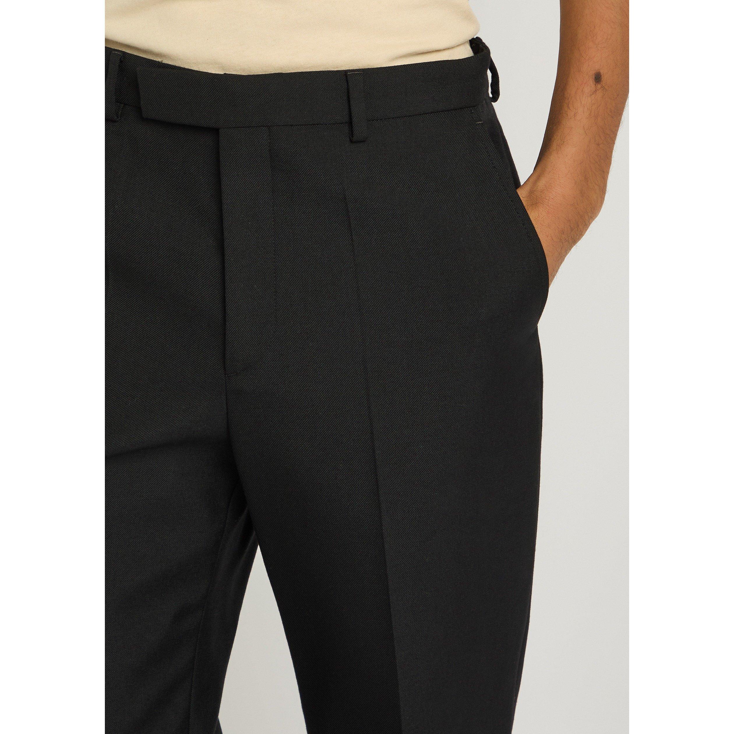 BLACK - Valentino - VAL WOOL POLY TROUSER - 4