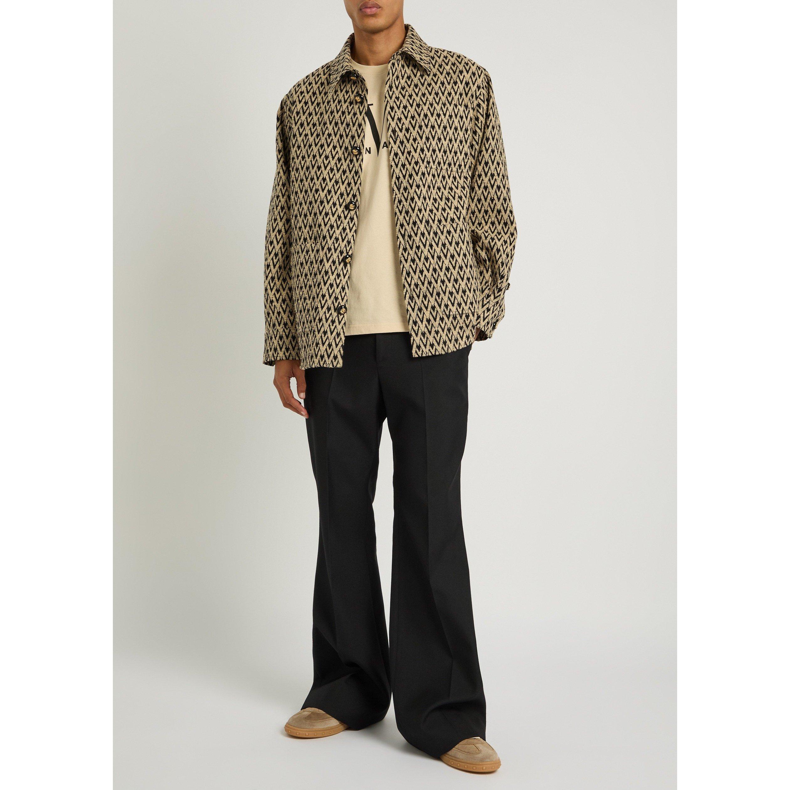 BLACK - Valentino - VAL WOOL POLY TROUSER - 5