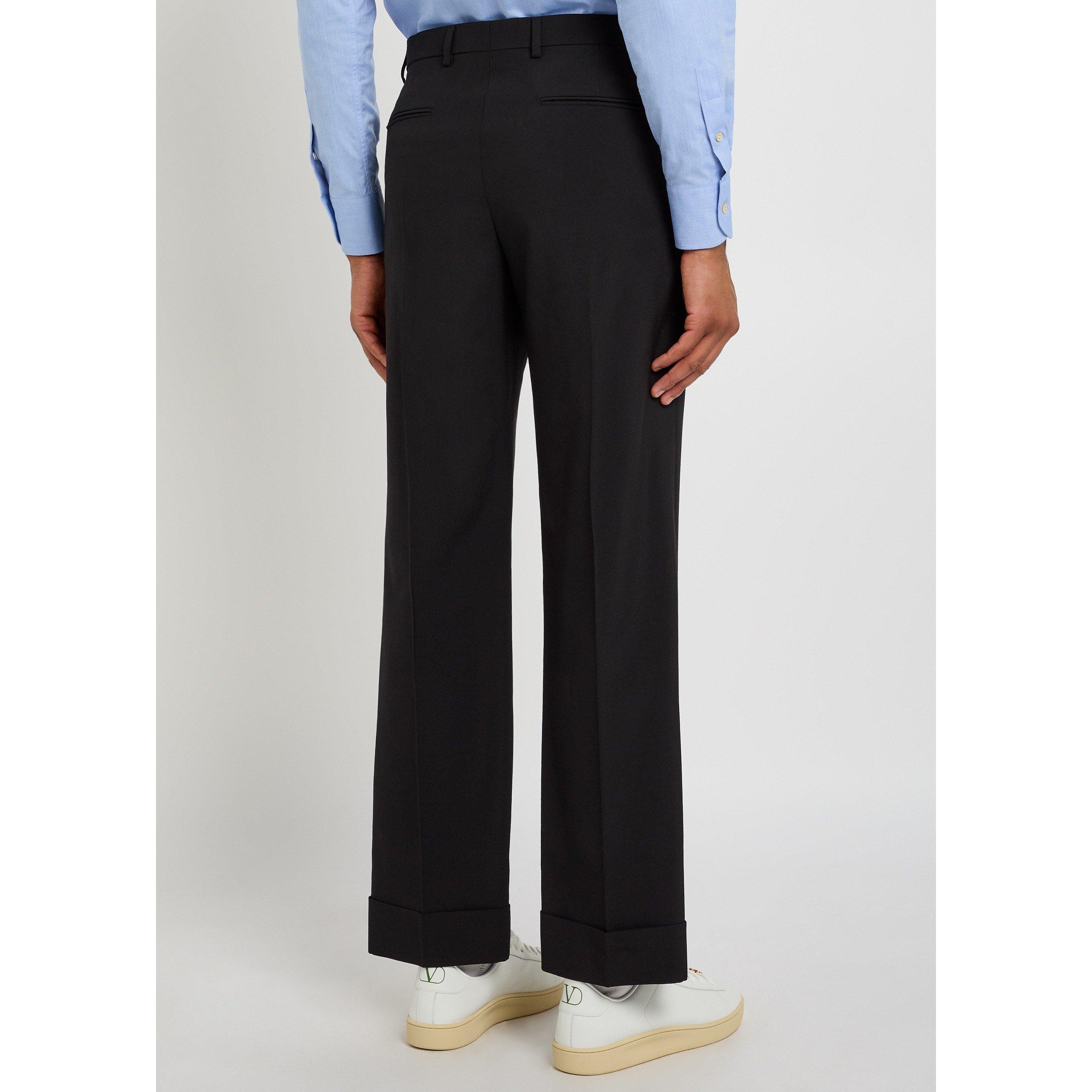 BLACK - Valentino - VAL TAILORING WOOL TROUSER - 3