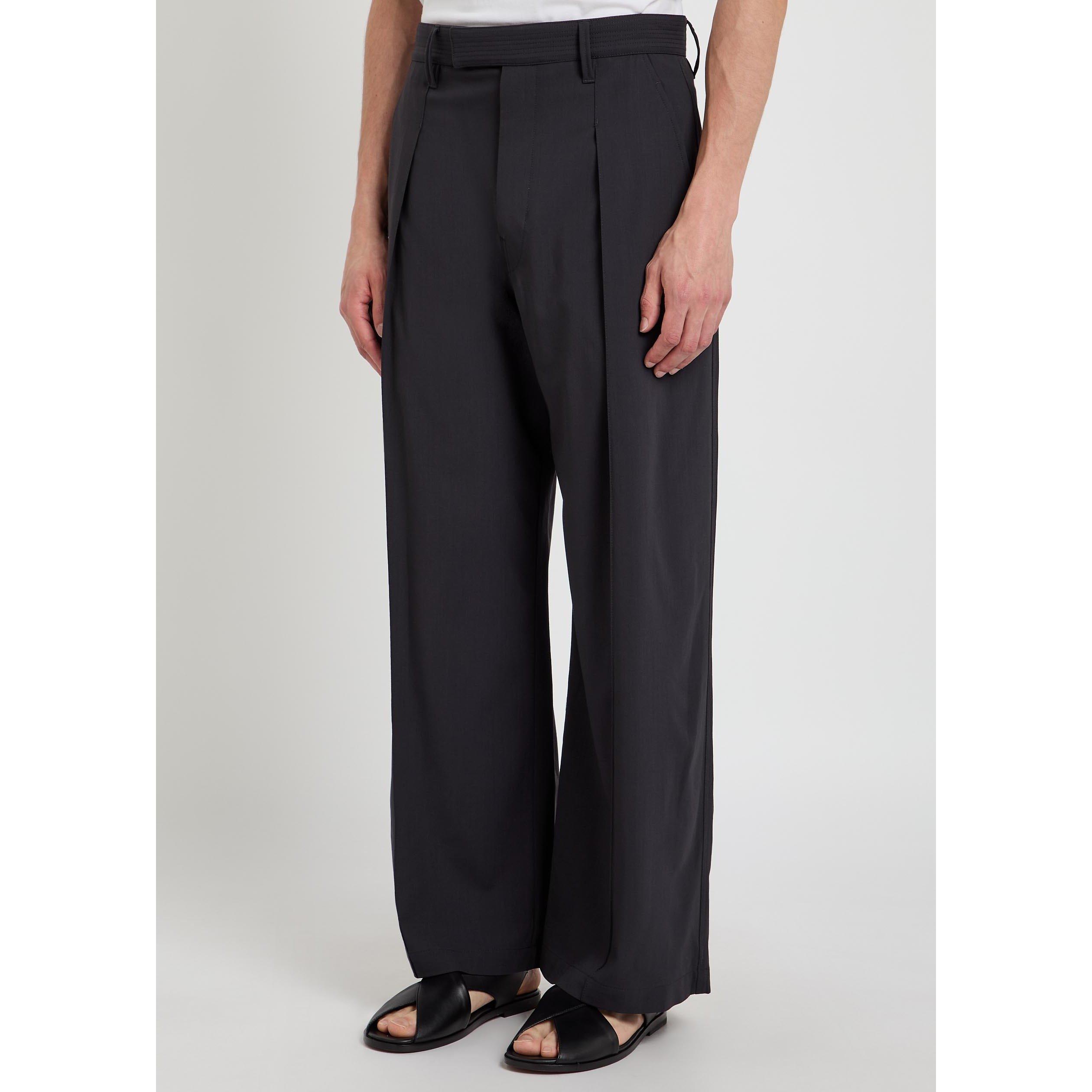BLACK - Lemaire - LEMAIRE SINGLE PLEAT PANTS - 2