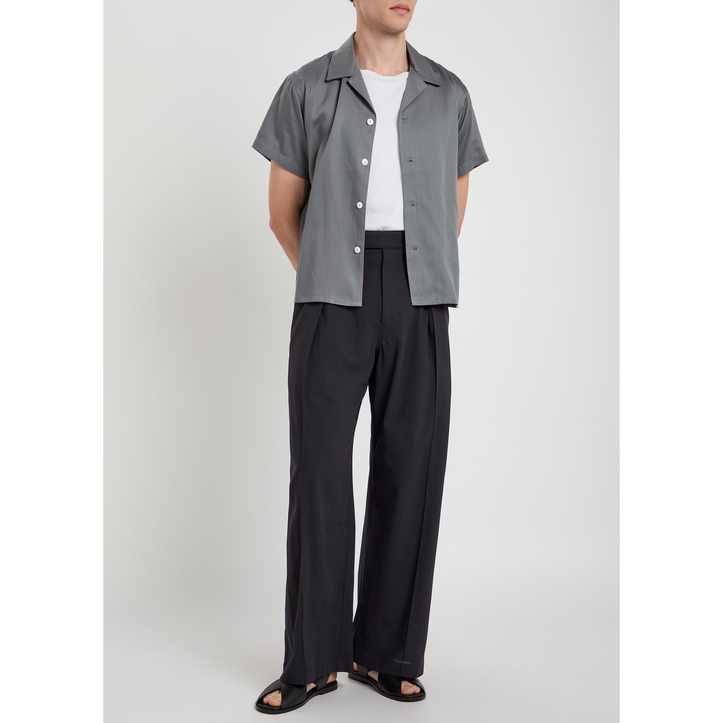 BLACK - Lemaire - LEMAIRE SINGLE PLEAT PANTS - 5