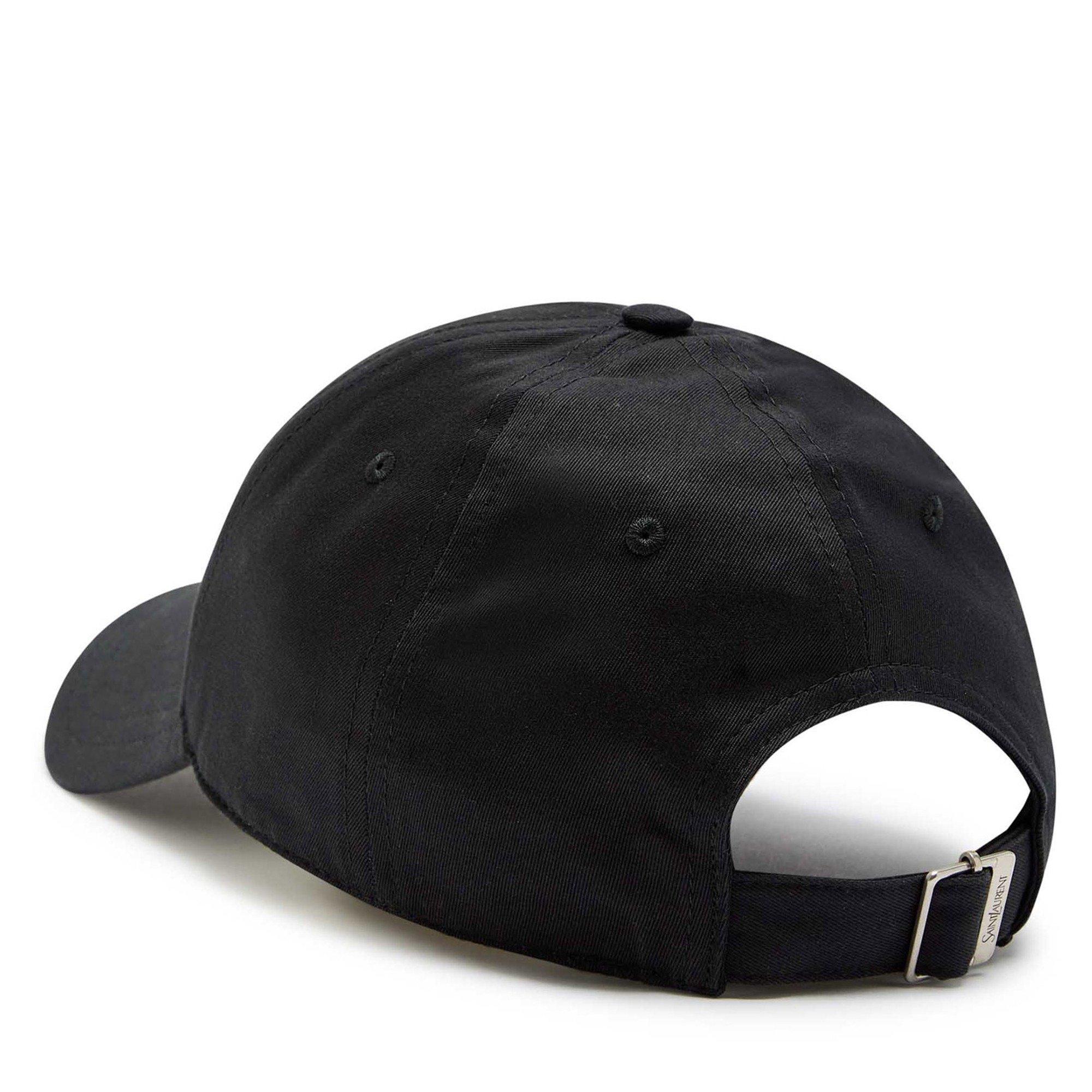 BLACK - Saint Laurent - COTTON 6P CAP WITH C - 2