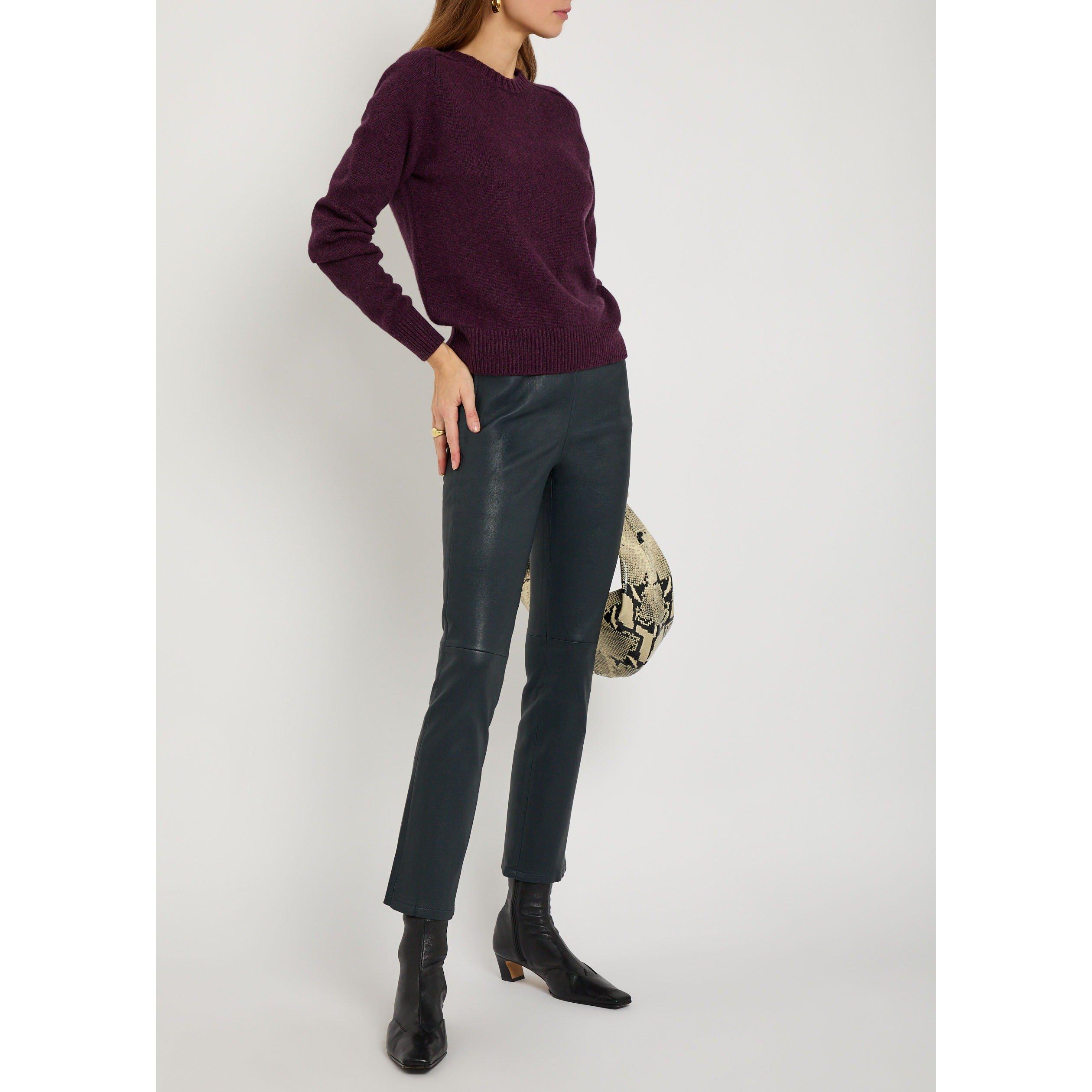 NAVY - Arma - Women's Kamilla Stretch Leather Trousers - 5