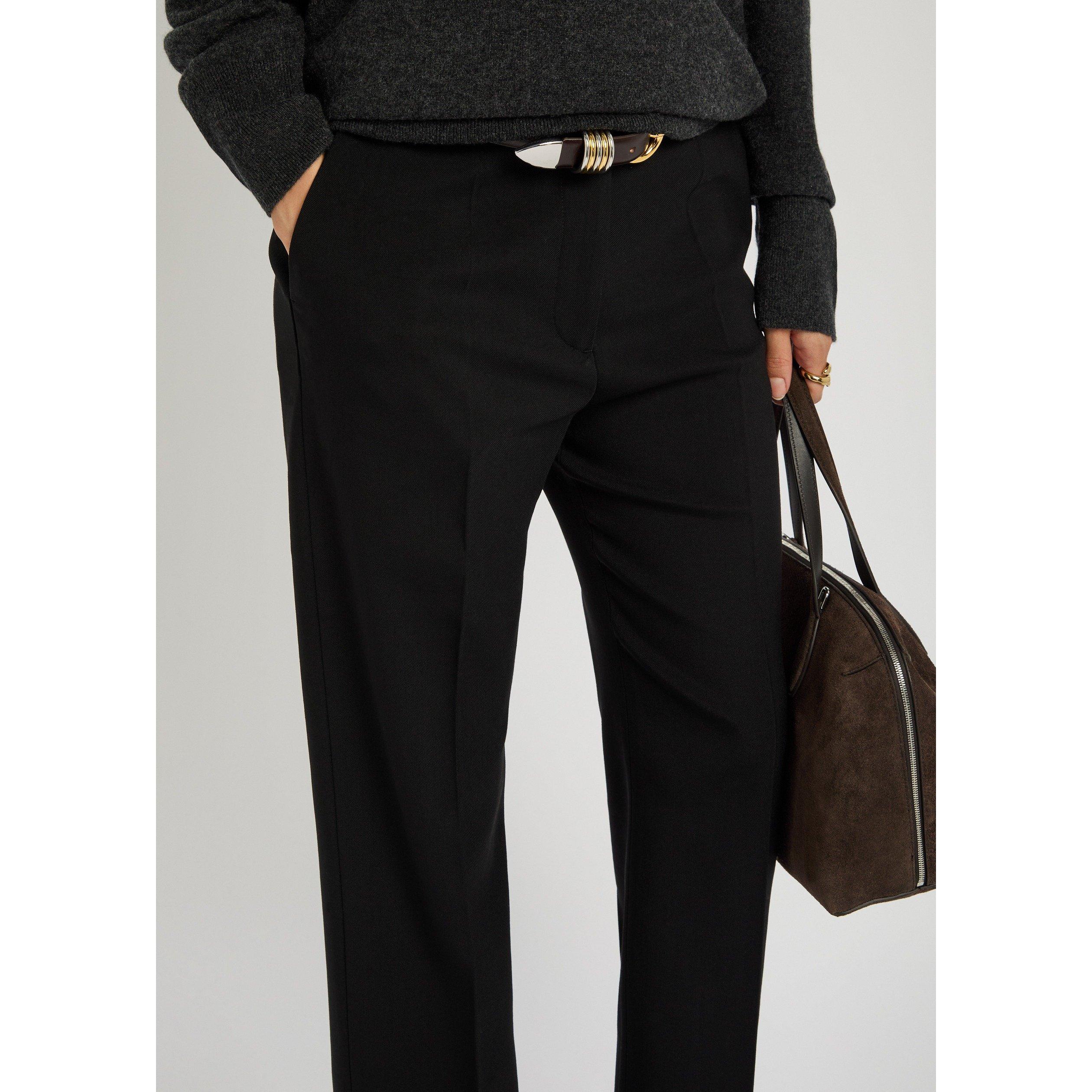 BLACK - Toteme - CROPPED SUIT TROUSER - 4