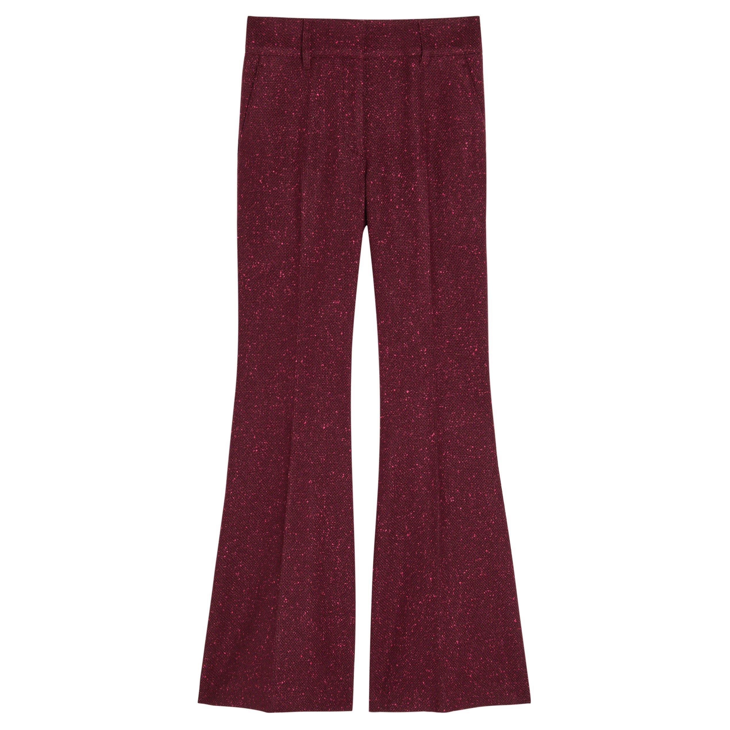 BORDEAUX - Gabriela Hearst - Women's Rhein Wool Cashmere Flared Trousers - 1