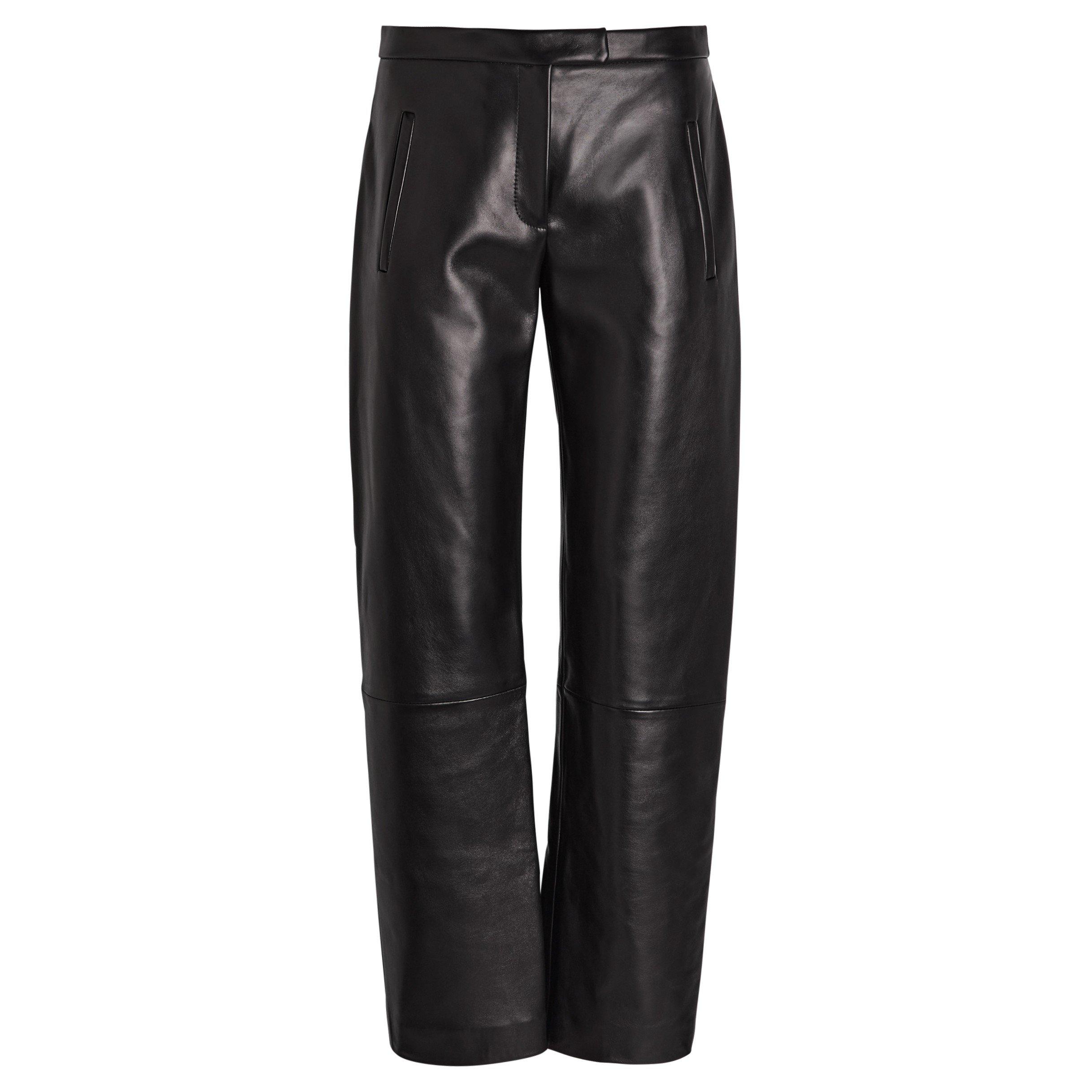 BLACK - Khaite - Women's Miles Relaxed-Fit Leather Trousers - 1