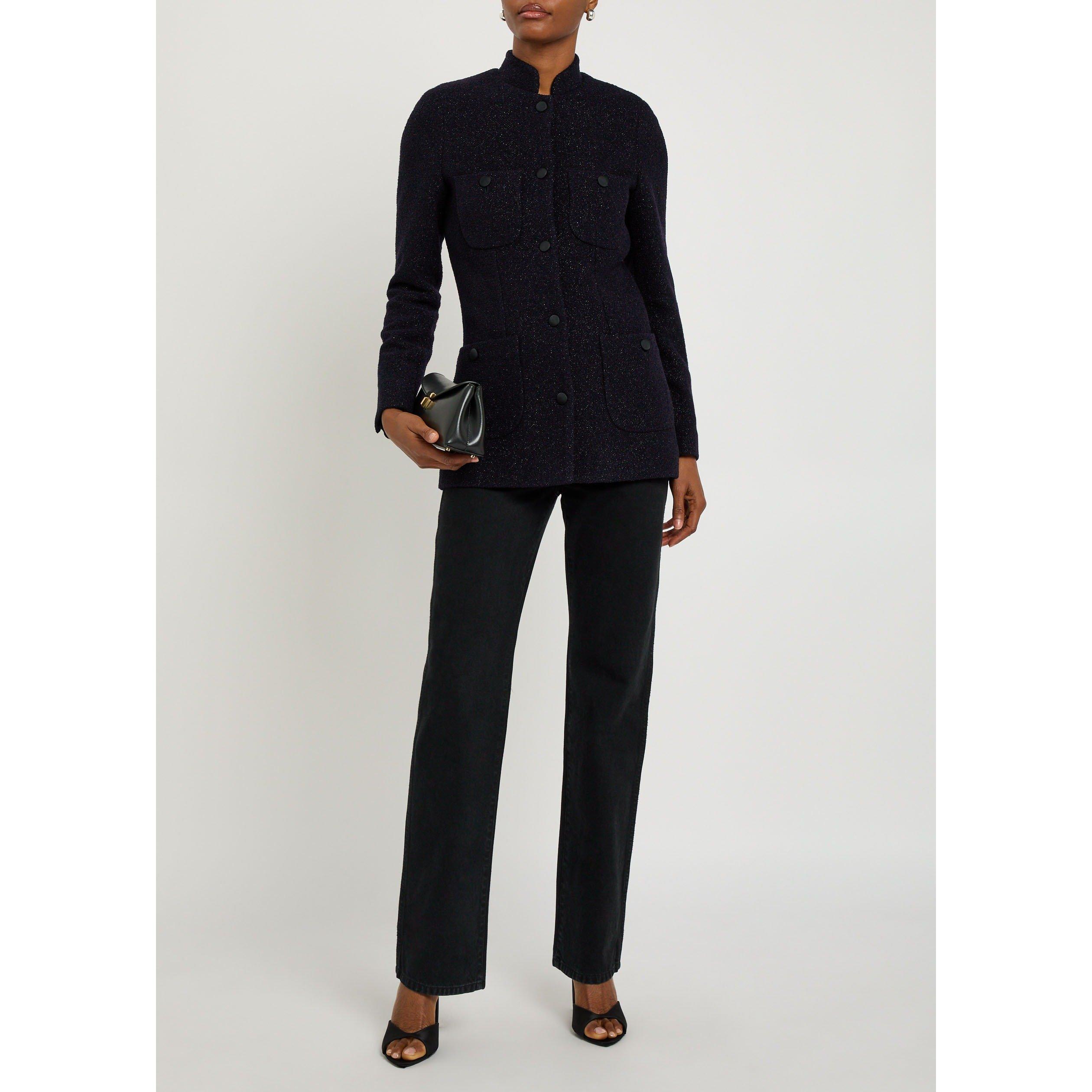 NAVY - Liberowe - J RAJA TWEED SHIMMER JACKET - 5