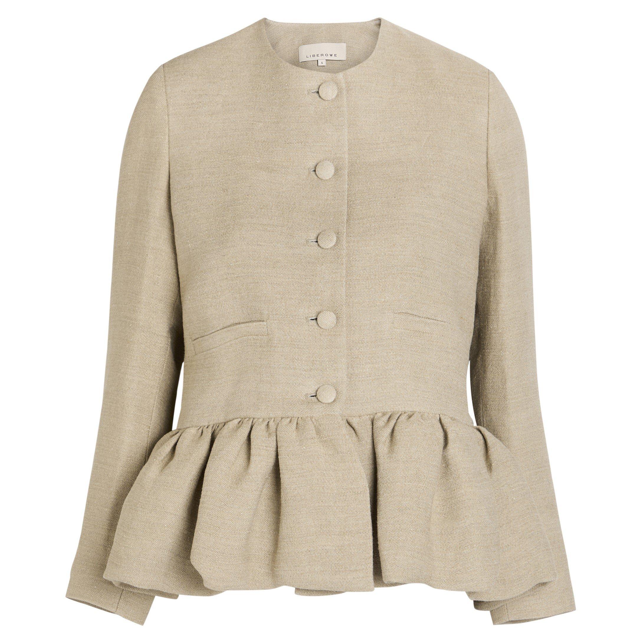 BEIGE - Liberowe - J PEPLUM LINEN JACKET - 1