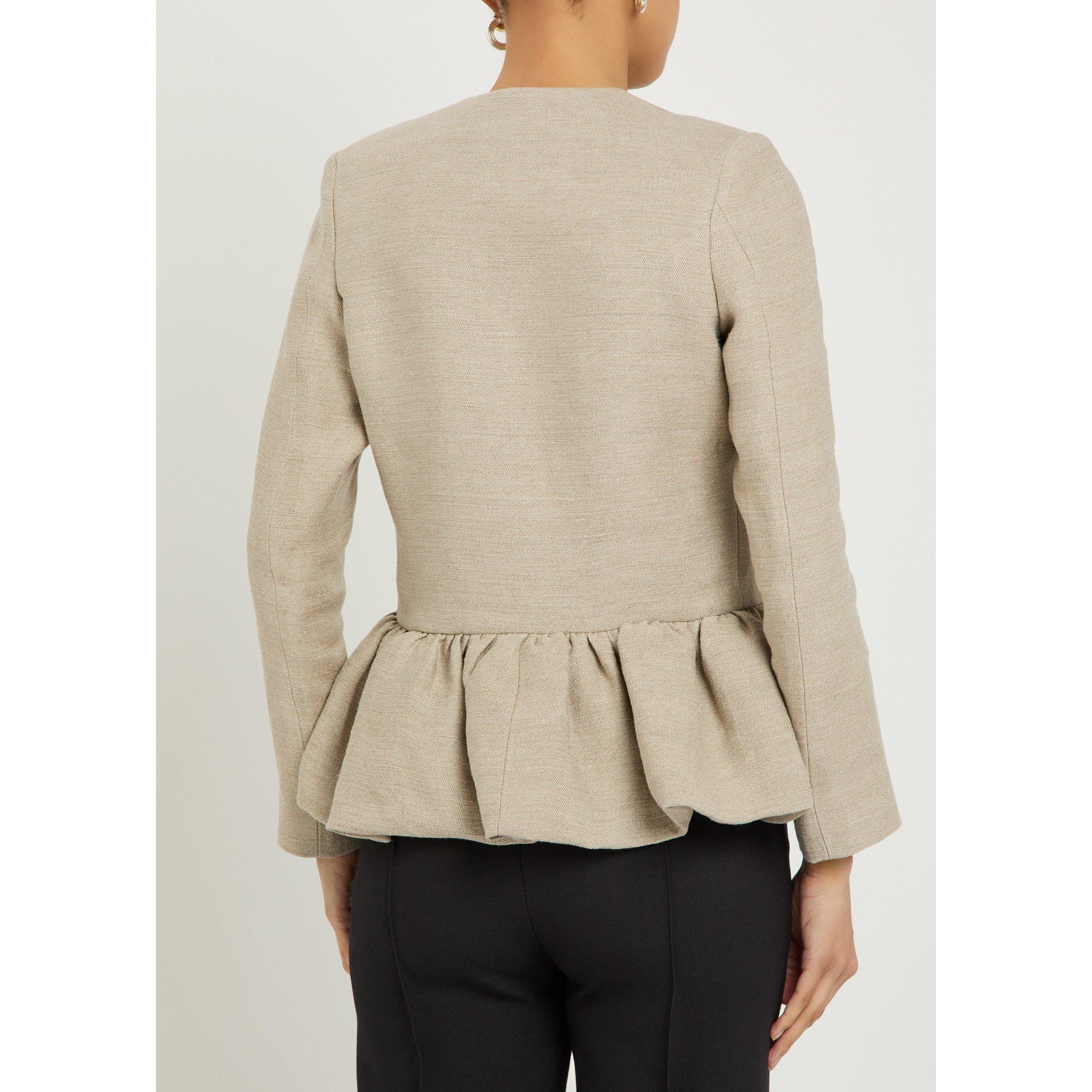 BEIGE - Liberowe - J PEPLUM LINEN JACKET - 3
