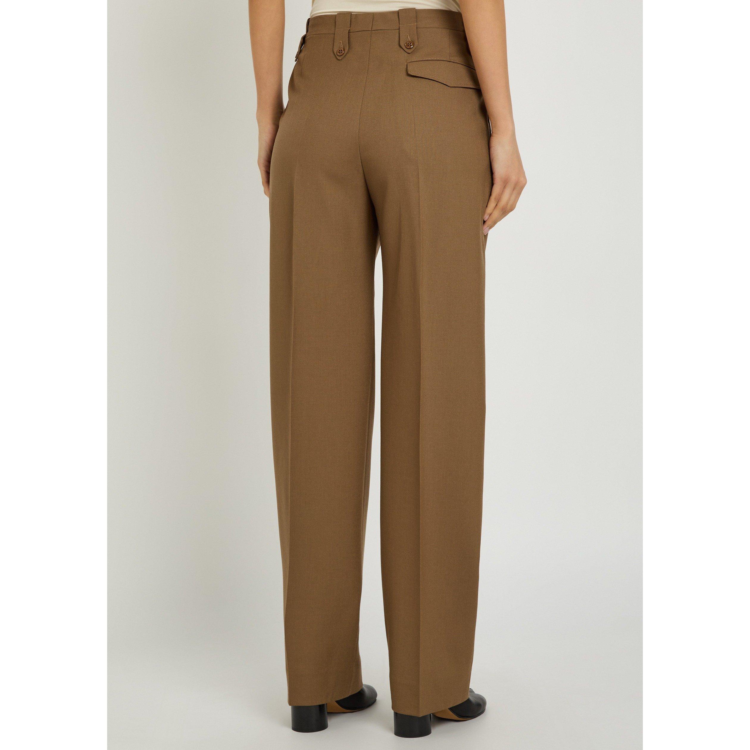 BROWN - Maison Margiela - TAILORED HIGH WAIST TROUSER - 3