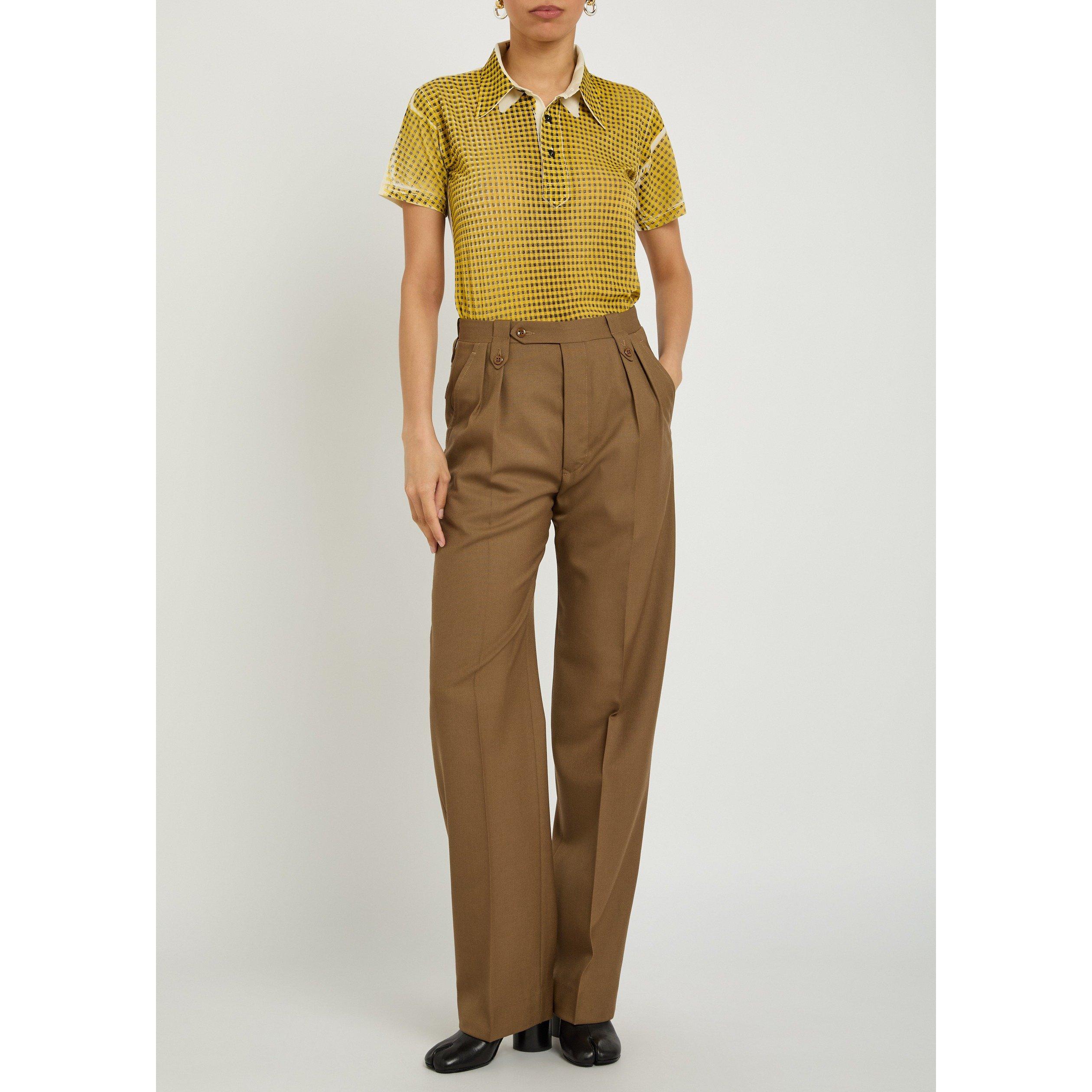 BROWN - Maison Margiela - TAILORED HIGH WAIST TROUSER - 5