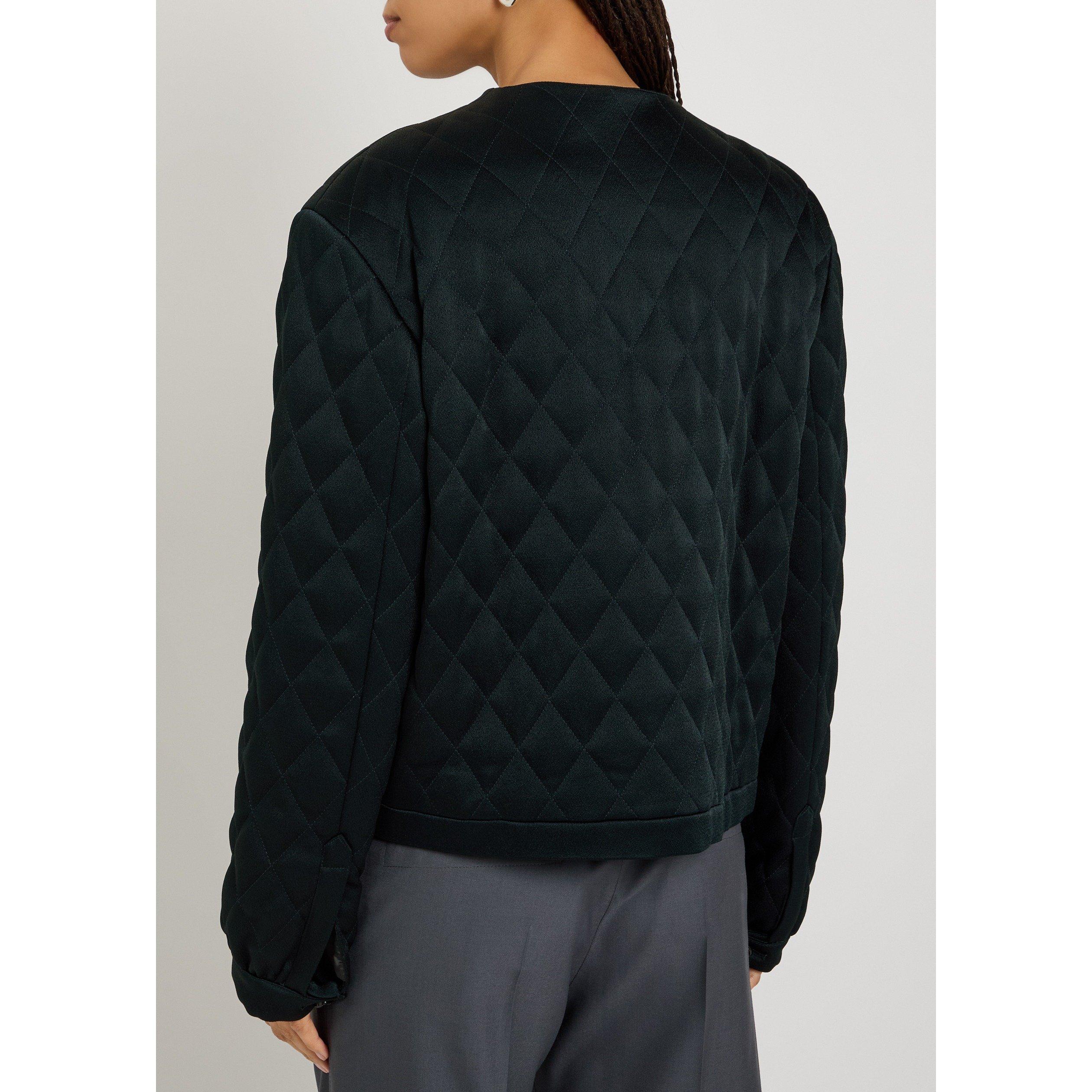 DARK BLUE - Blaze Milano - Women's Novalis Gliss Oversized-Fit Bolero - 3