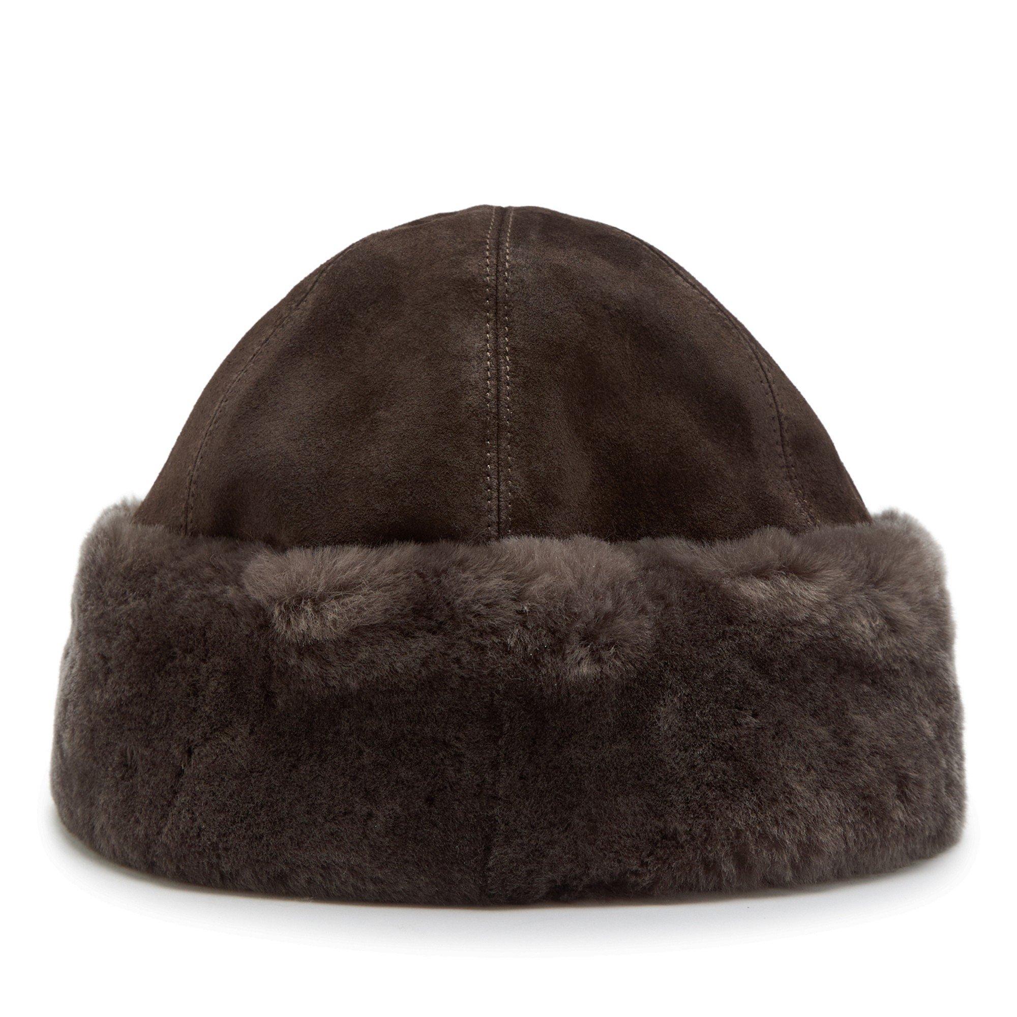 BROWN - Nour Hammour - TOKI SHEARLING HAT