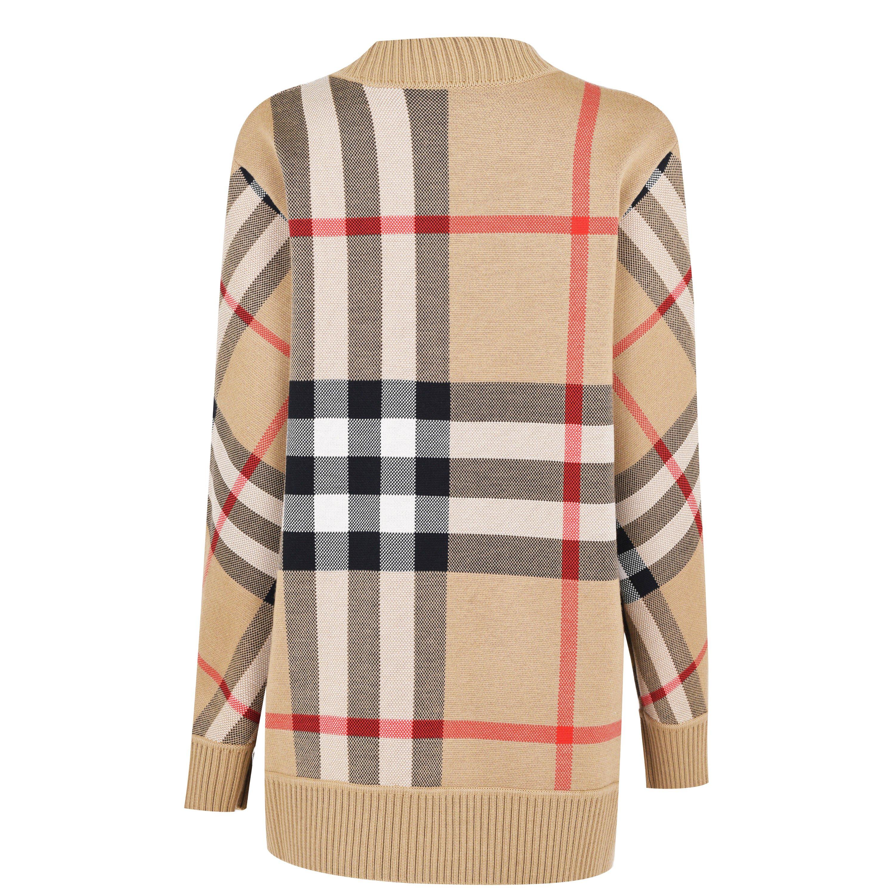 Arch B A7026 - Burberry - Women's Check Wool Caragh Cardigan - 2