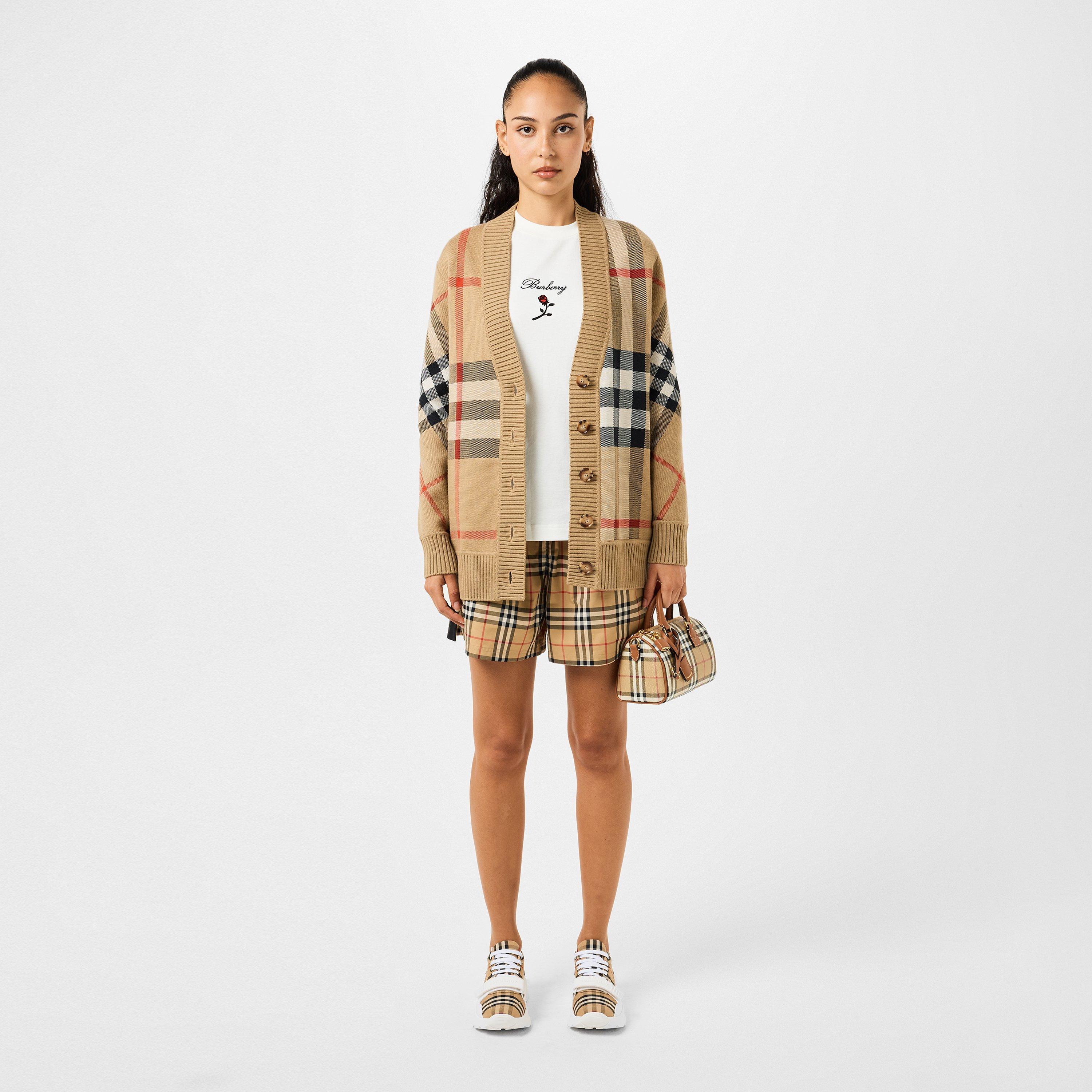 Arch B A7026 - Burberry - Women's Check Wool Caragh Cardigan - 6