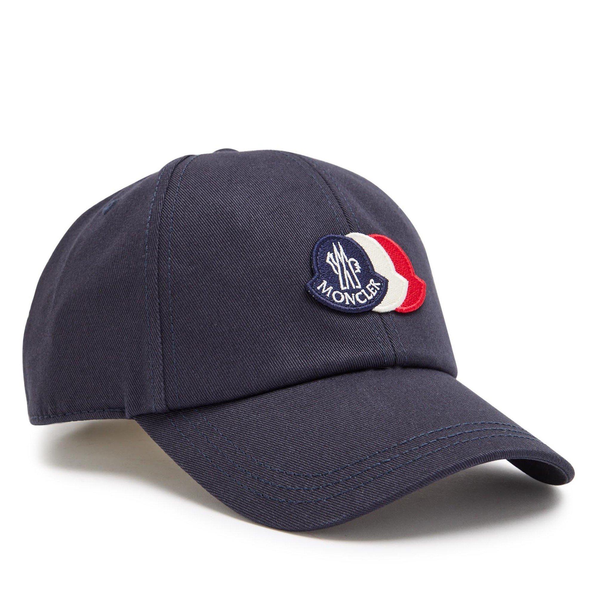 NAVY - Moncler - MON TRI LOGO BASEBALL CAP