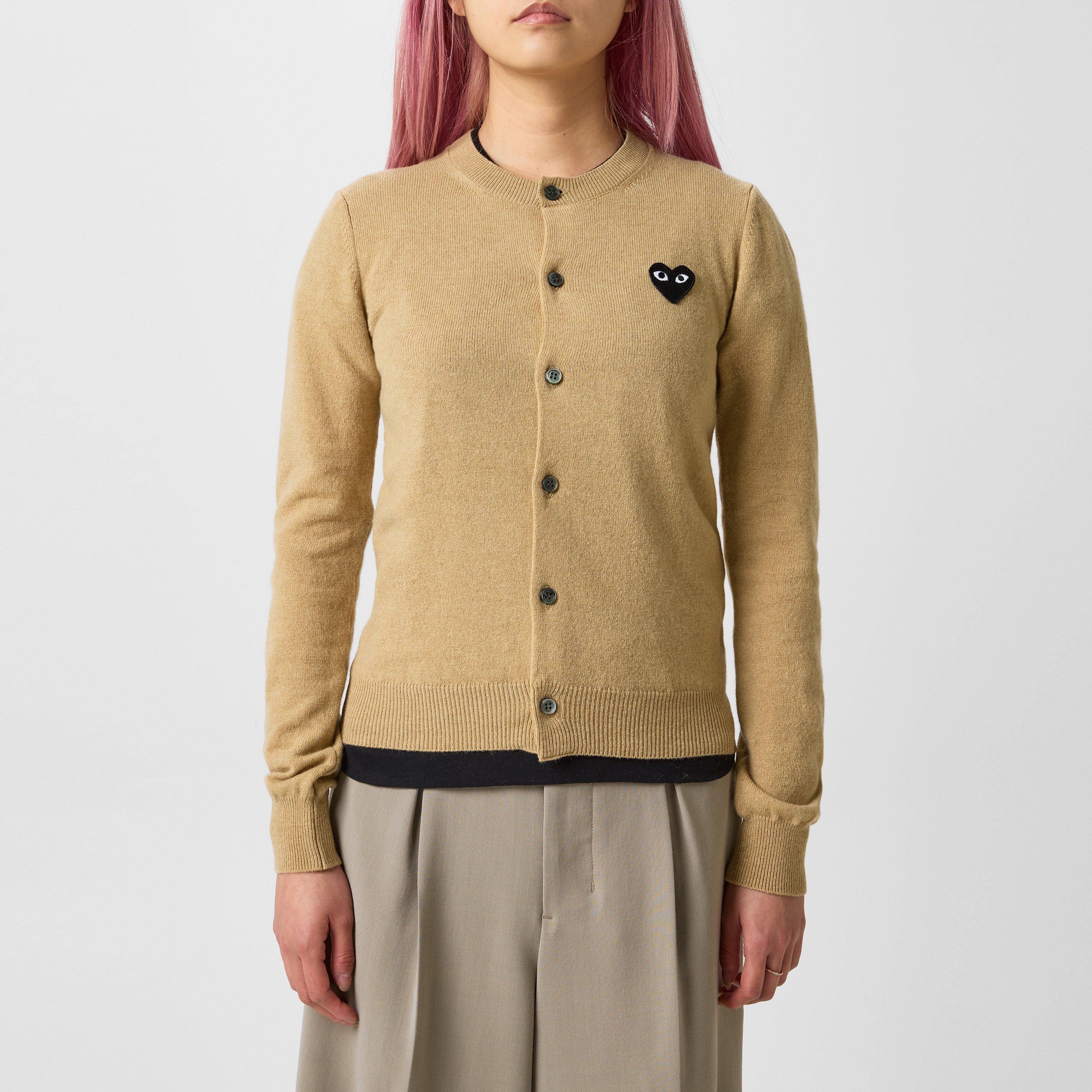 トップス PLAY COMMEdesGARCONS KNIT CARDIGAN Comme des Garcons PLAY | Heart-Patch Knit Cardigan